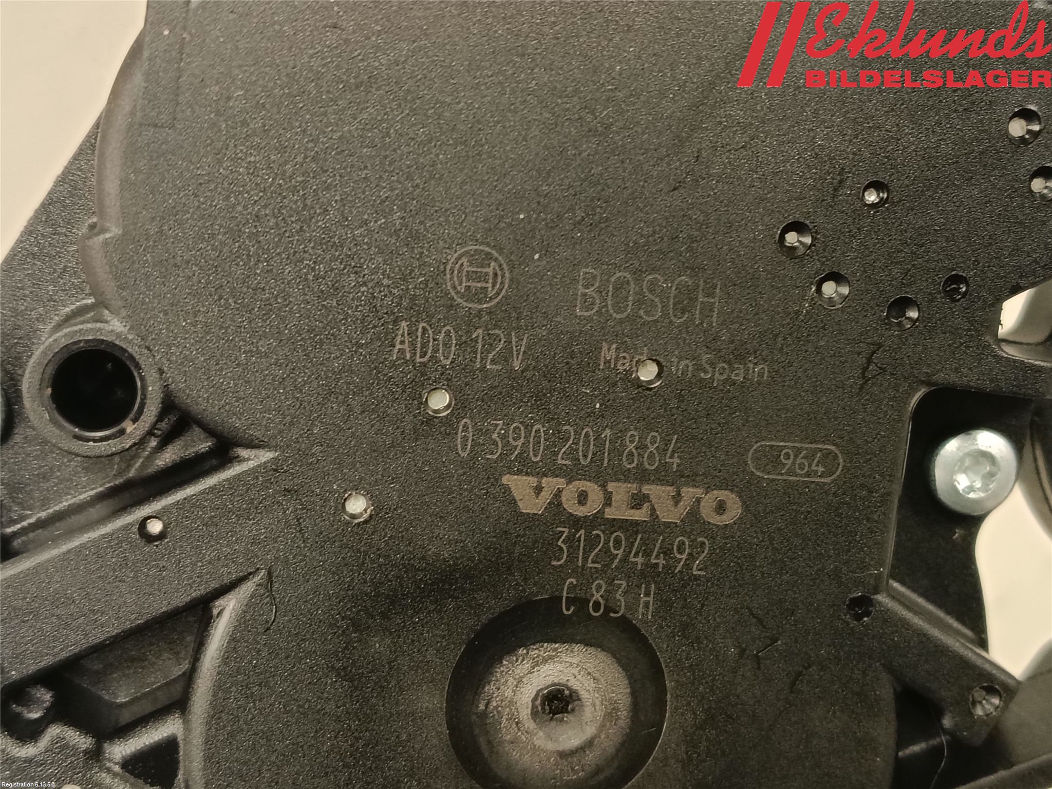 Volvo V40 12-19 Torkarmotor Baklucka