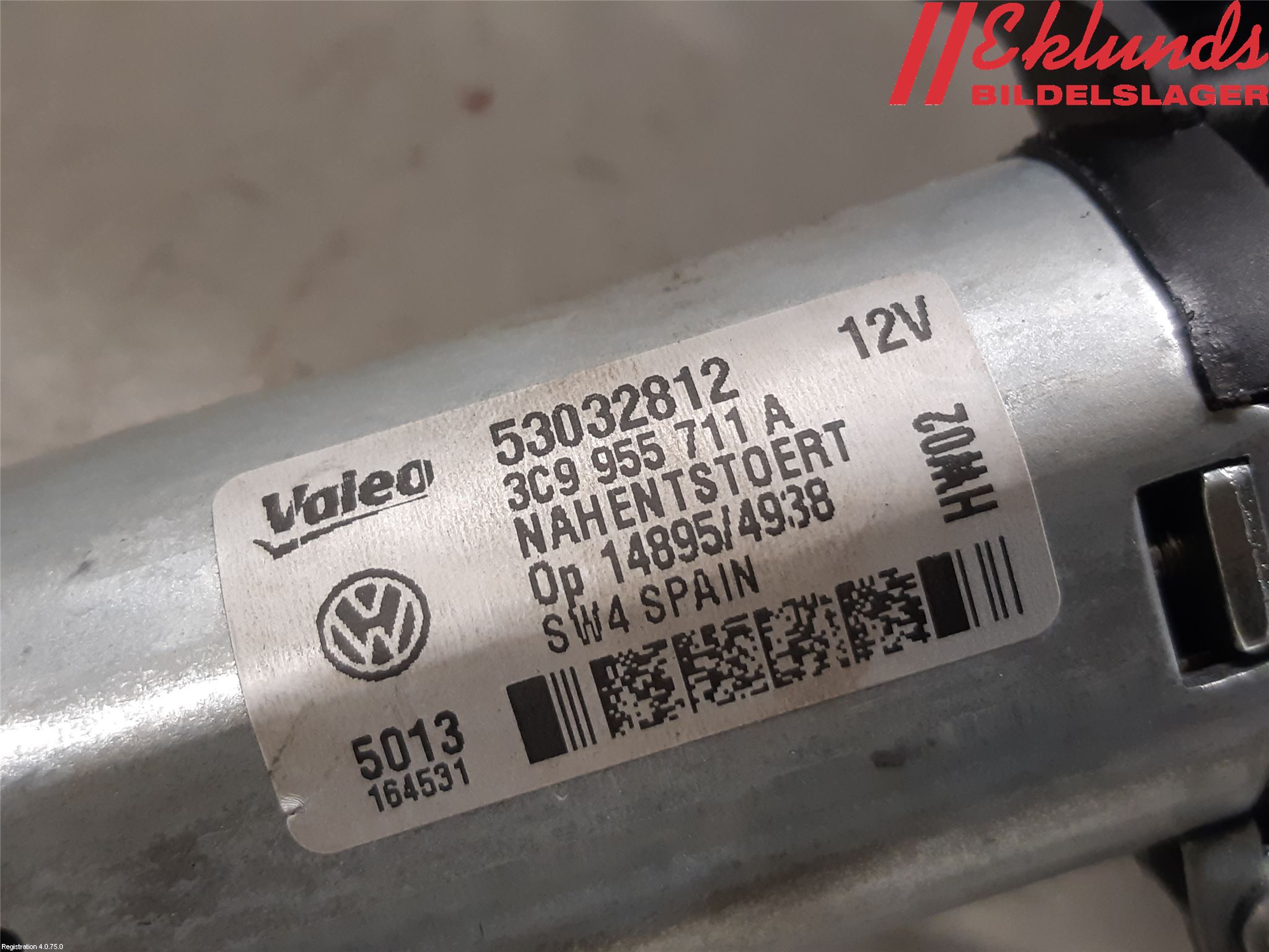 Volkswagen VW PASSAT 11-14 Torkarmotor Baklucka