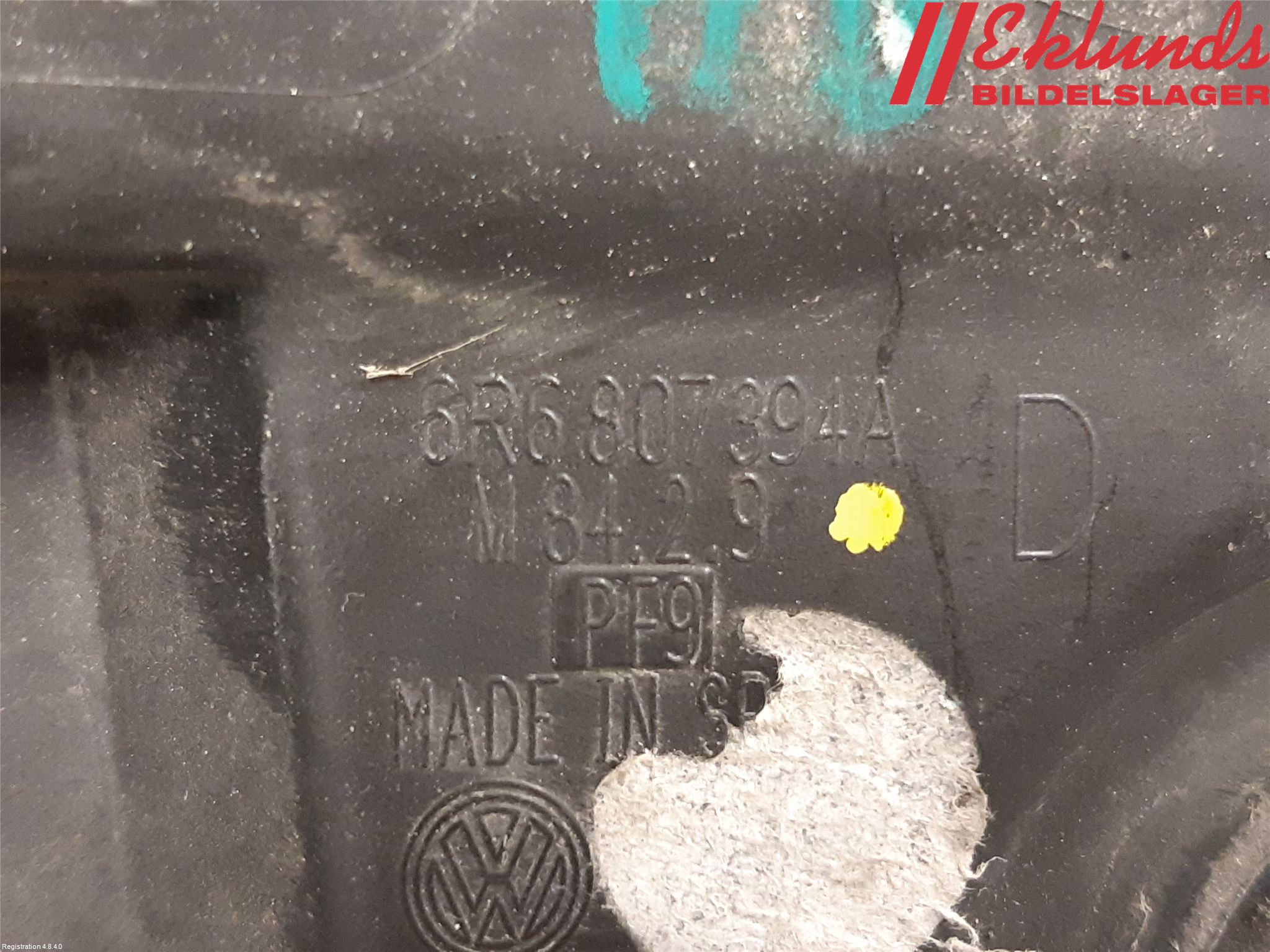 Volkswagen VW POLO 10-17 Stötfångarfäste Bak Hö