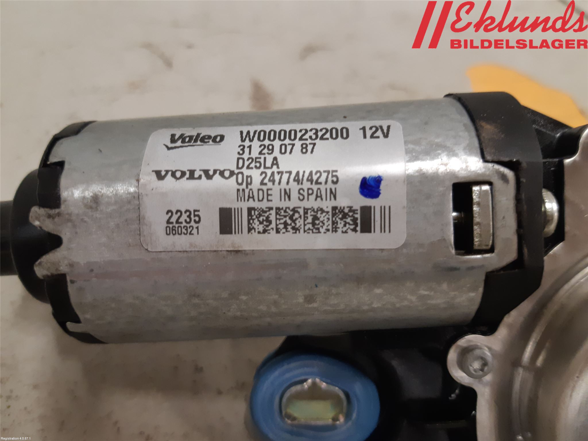 Volvo XC70 14-16 Torkarmotor Baklucka