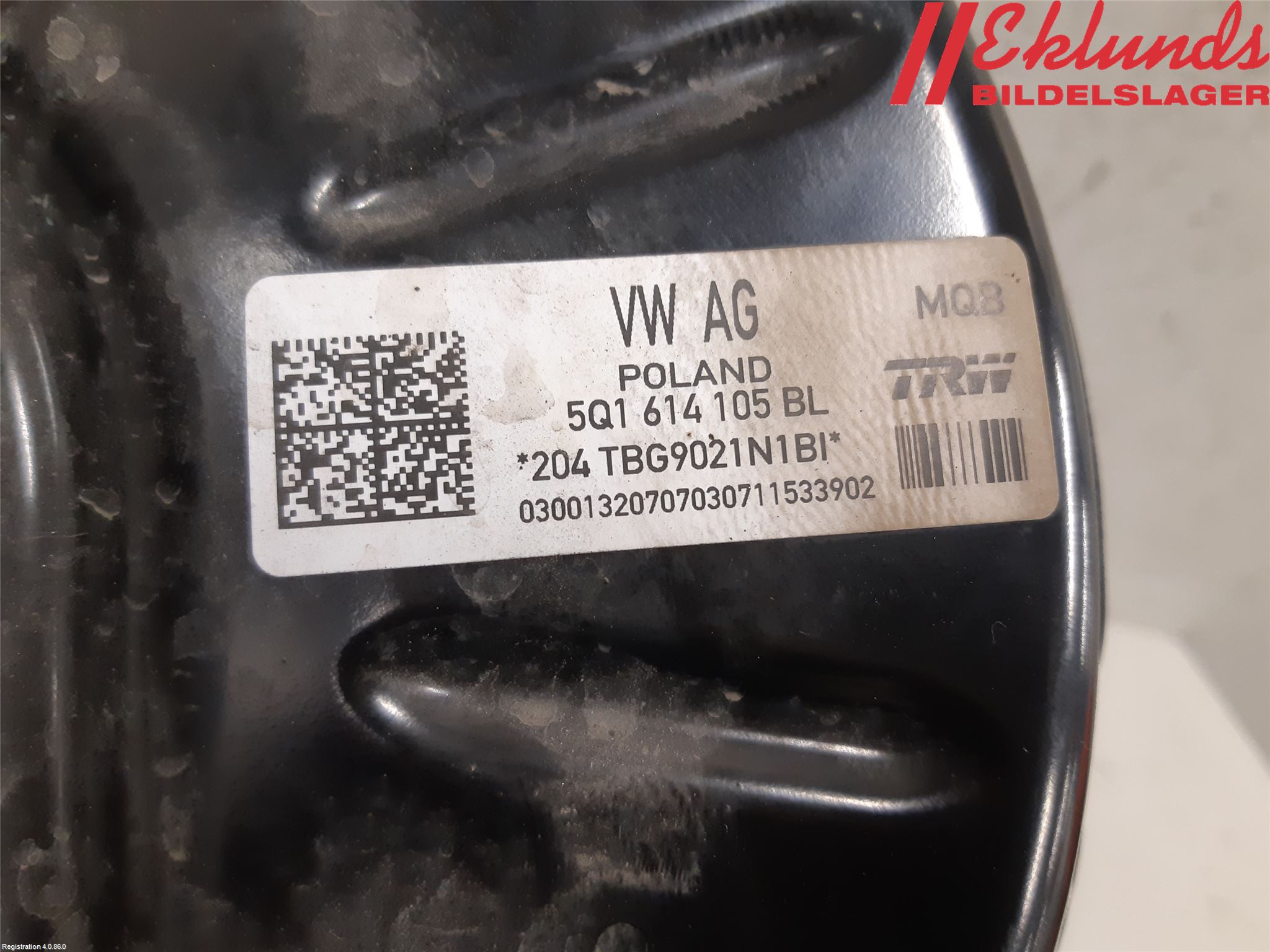 Volkswagen VW PASSAT 15-19 Bromsservo