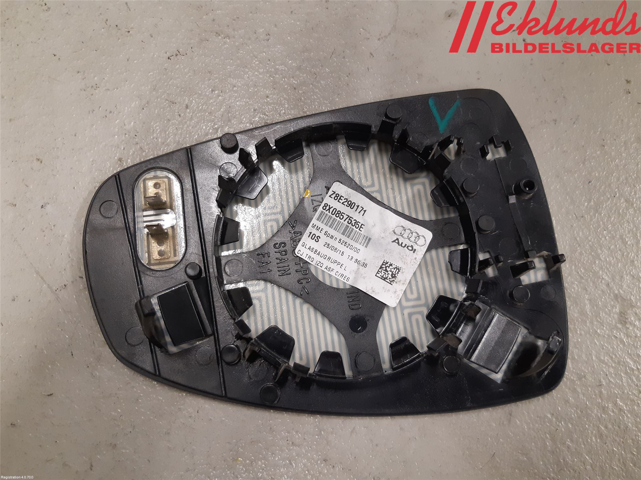 Audi A1/S1 11-18 Spegelglas Vä