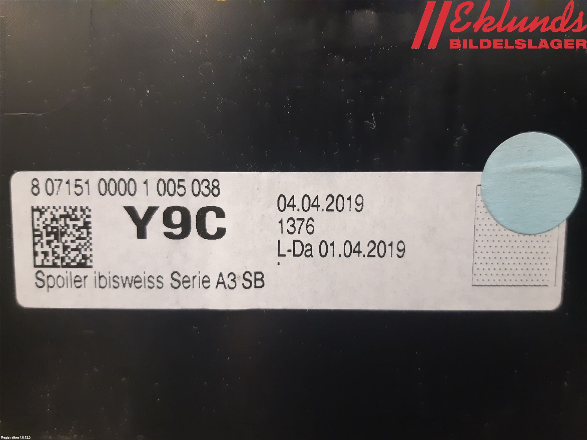 Audi A3/S3 8V 13-20 Spoiler Baklucka