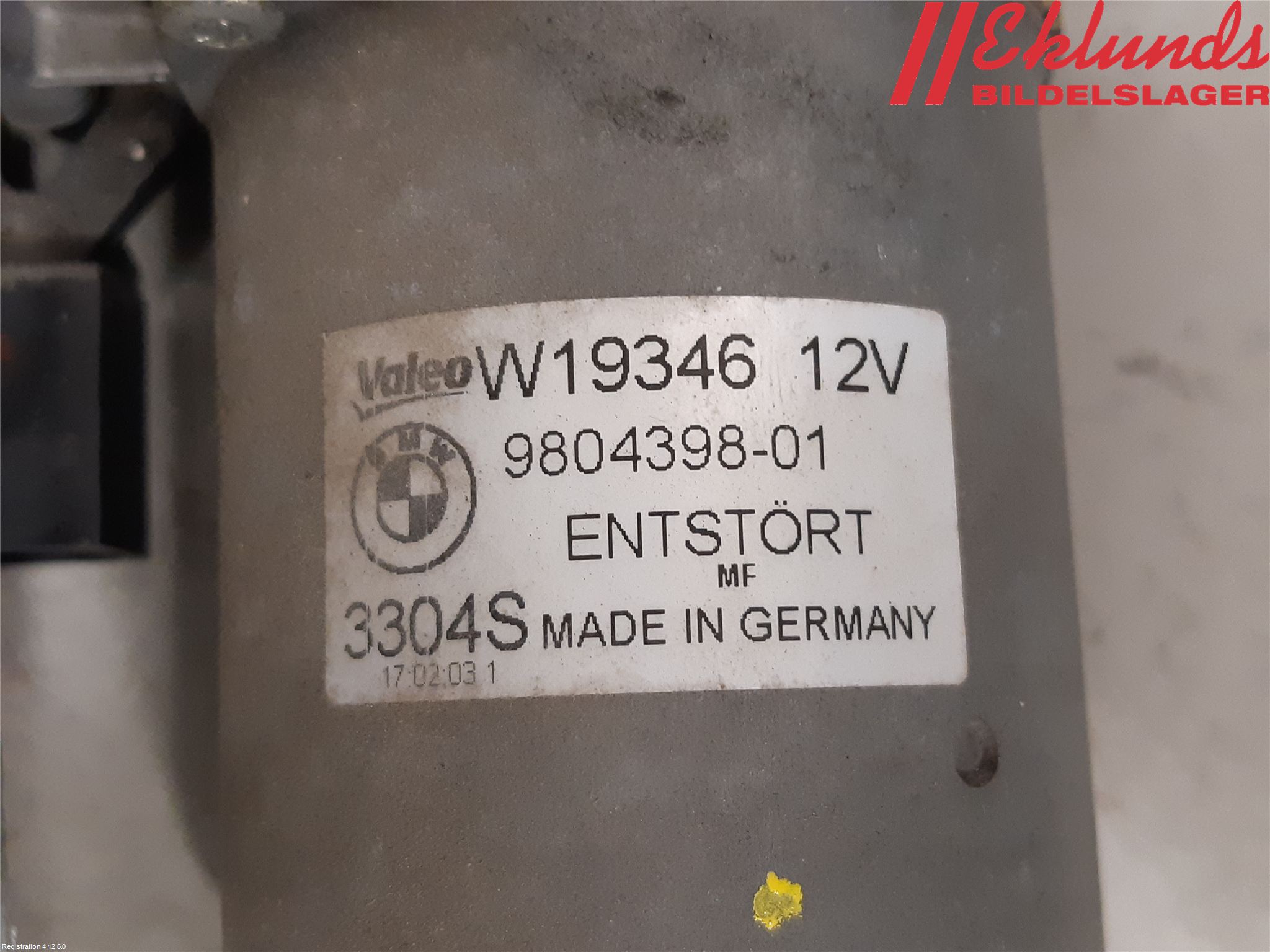 Mini COUNTRYMAN R60 11-16 Torkarmotor Vindruta