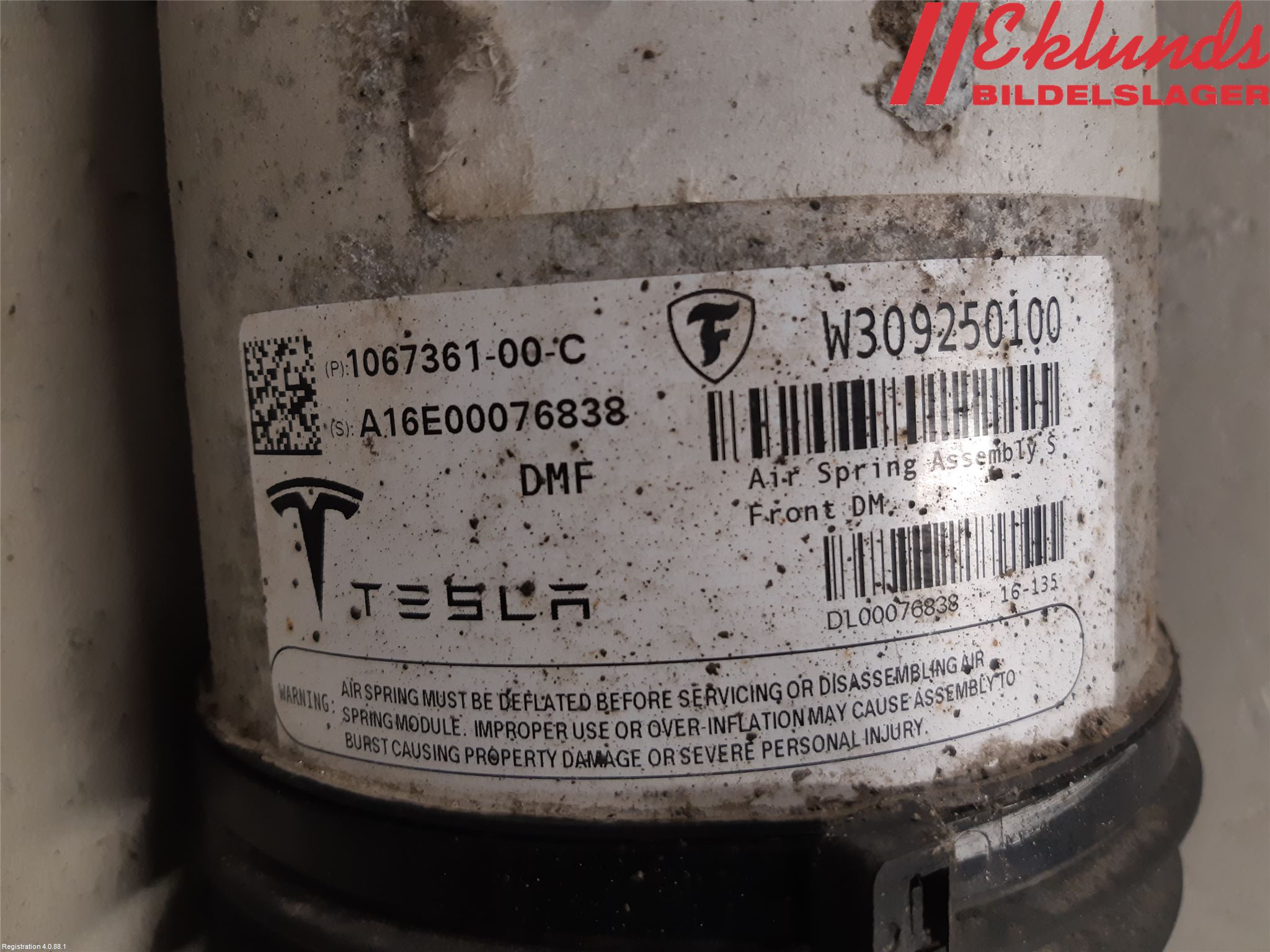 Tesla MODEL S 13- Fjädr Hydraulregl Fram