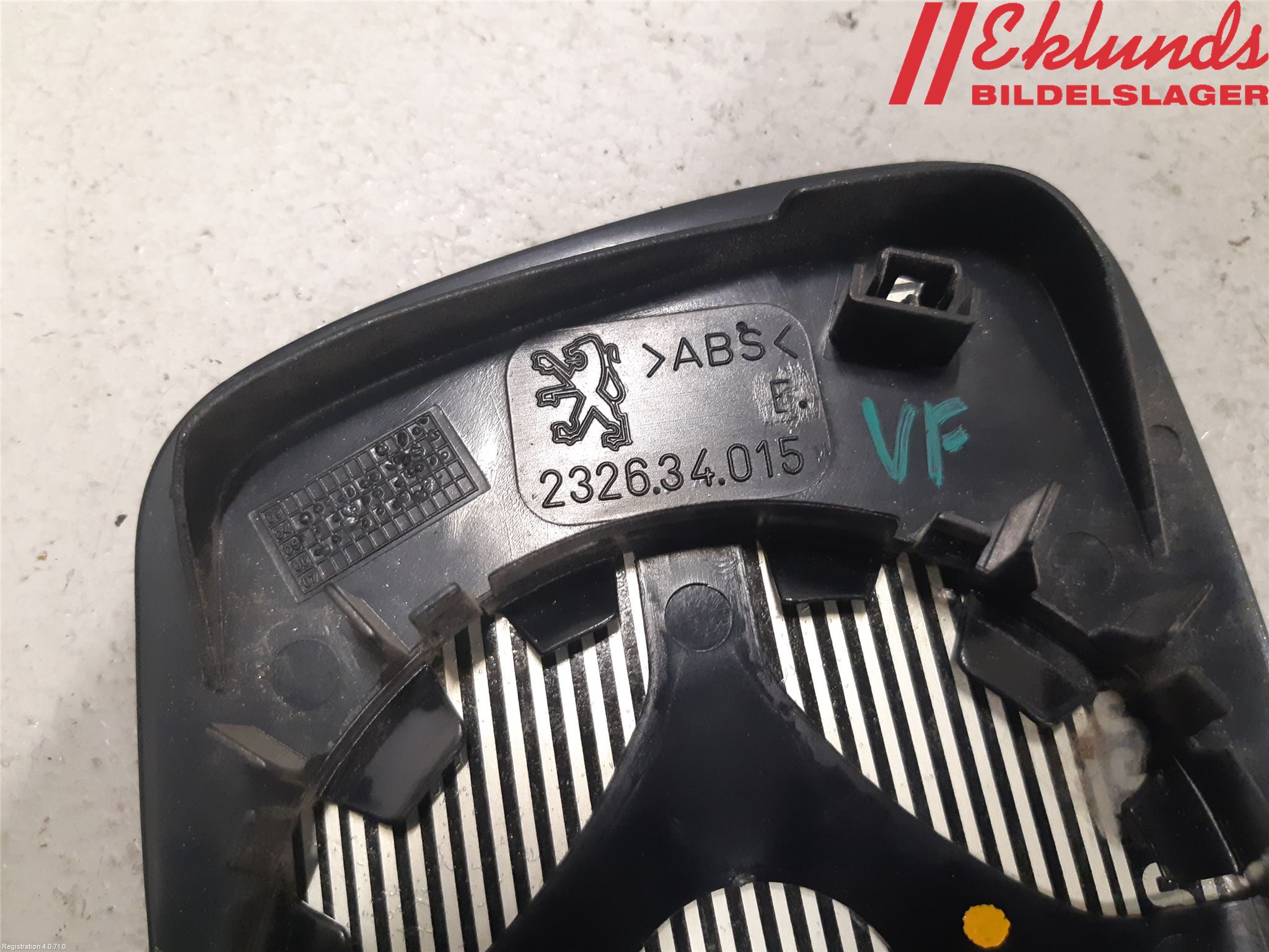 Peugeot 307     05-08 Spegelglas Vä