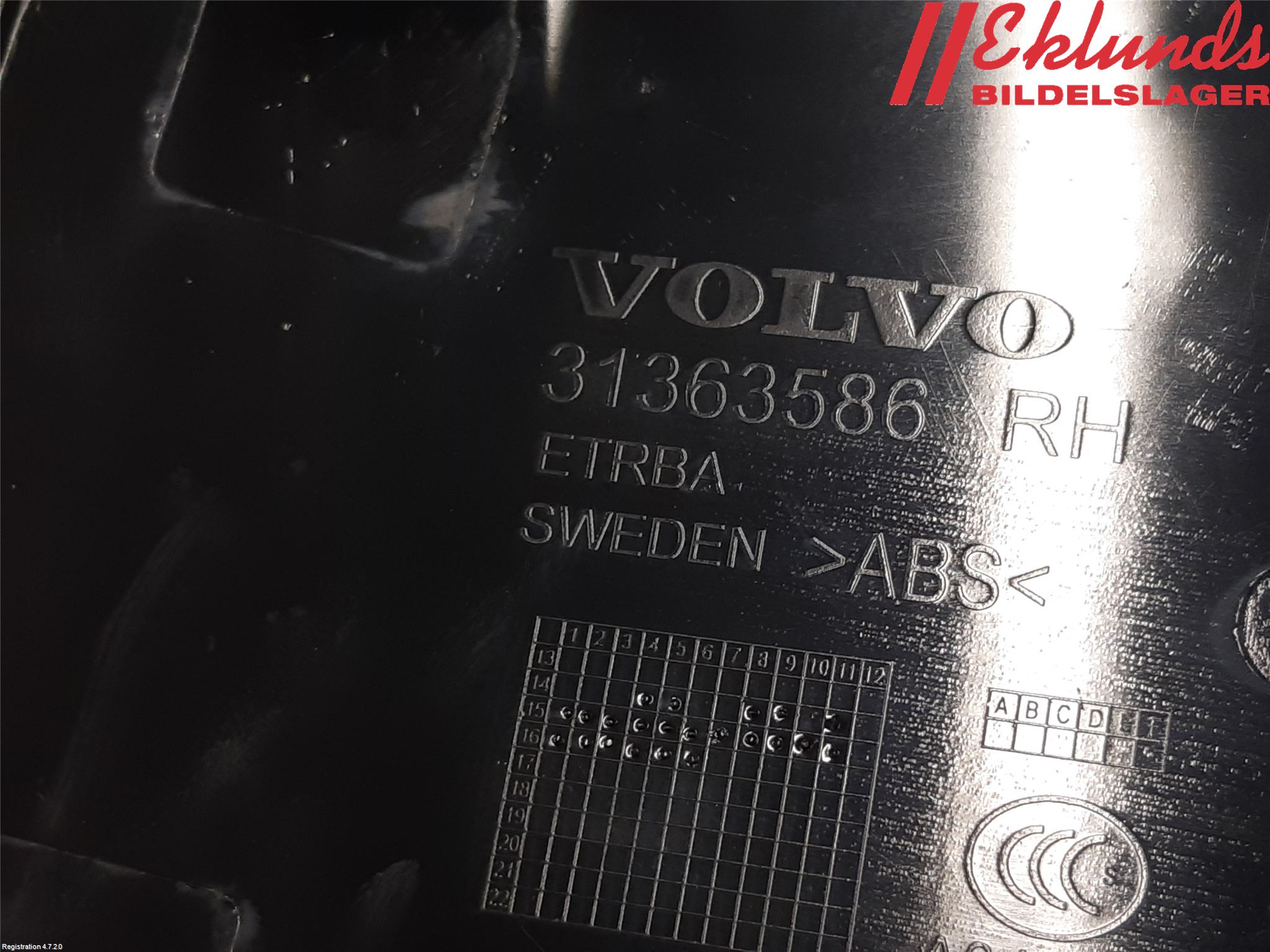 Volvo XC90/RECHARGE 16- Inr Plastd A-B-C Stolpe
