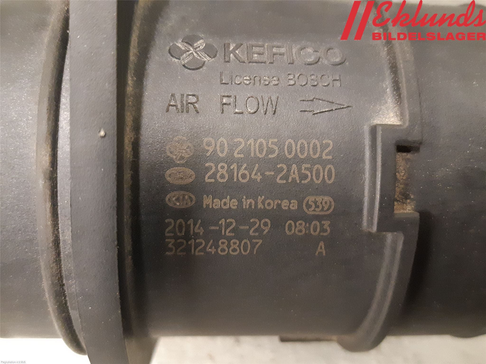 Kia SPORTAGE (SL) 11-15 Injluftmassamätare