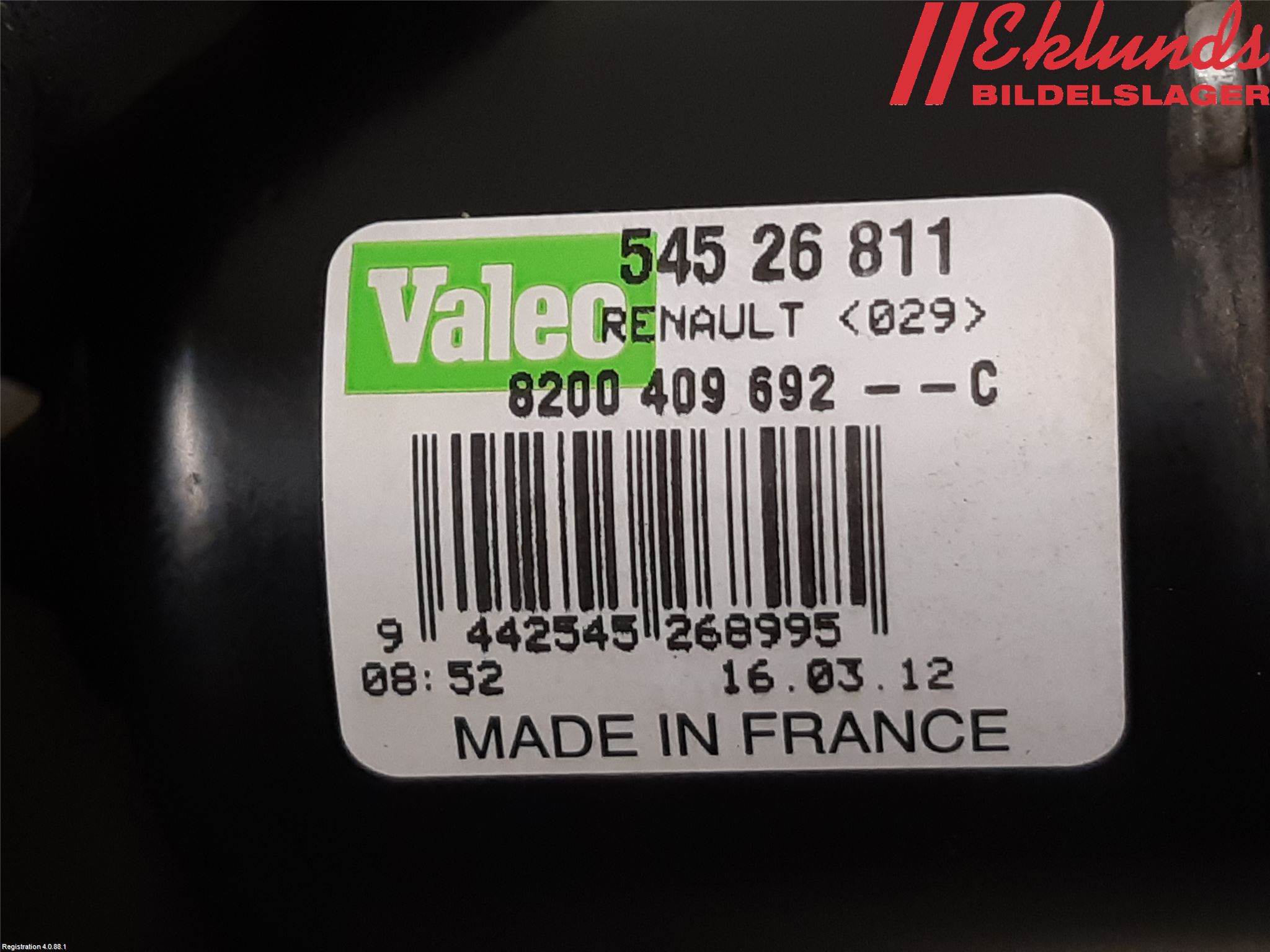 Renault KANGOO II 08-14 Torkarmotor Vindruta