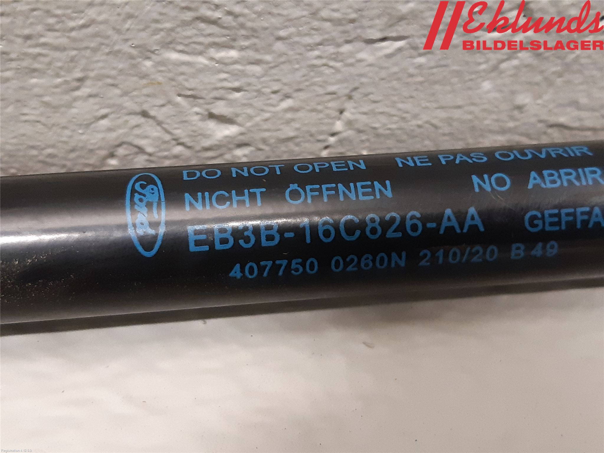 Ford RANGER EU 12-23 Gasfjäder Motorhuv