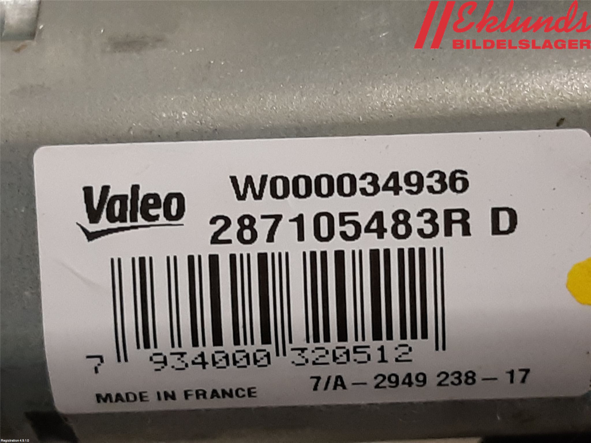 Renault ZOE/E-TECH 13- Torkarmotor Baklucka
