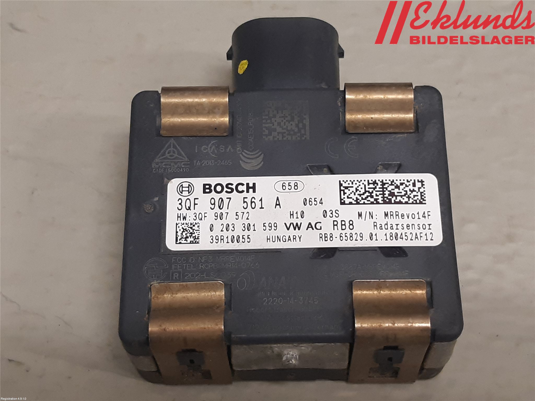 Volkswagen VW GOLF / E-GOLF VII 13-20 Sensor Aktivt Kollisionsskydd