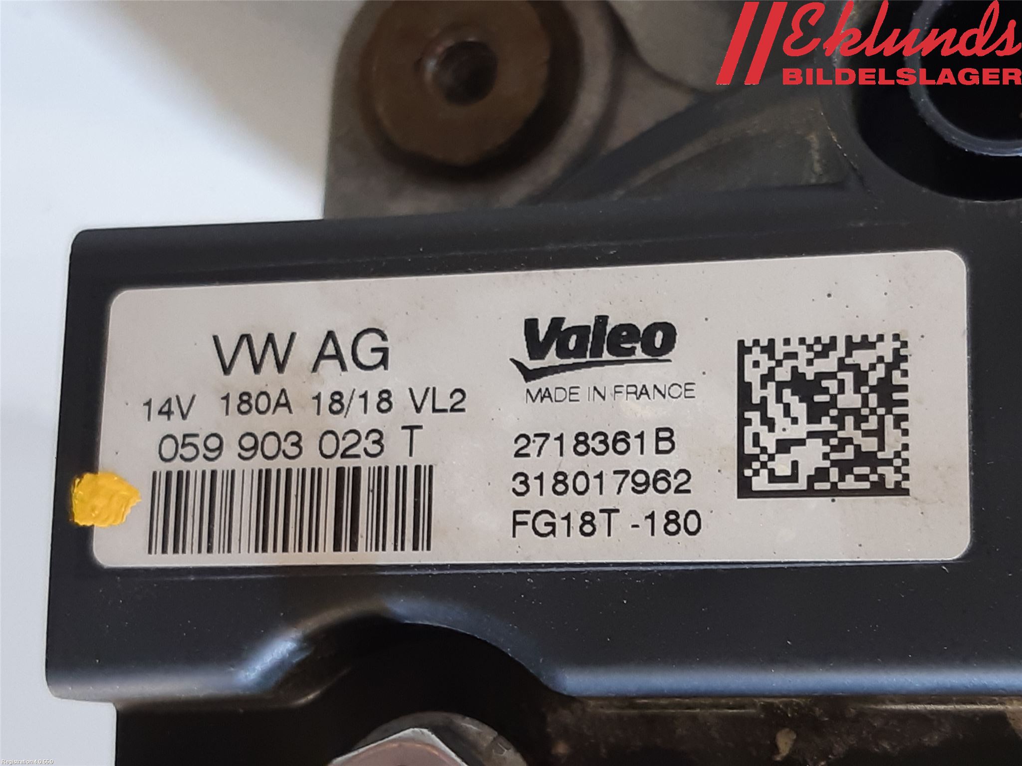 Volkswagen VW AMAROK 2H 10-22 Generator