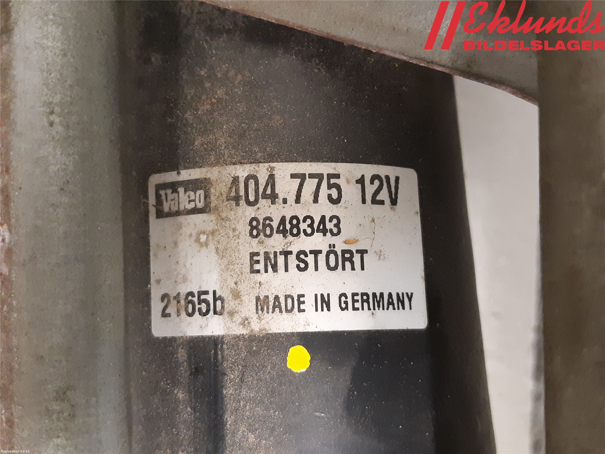 Volvo S60 05-10 Torkarmotor Vindruta