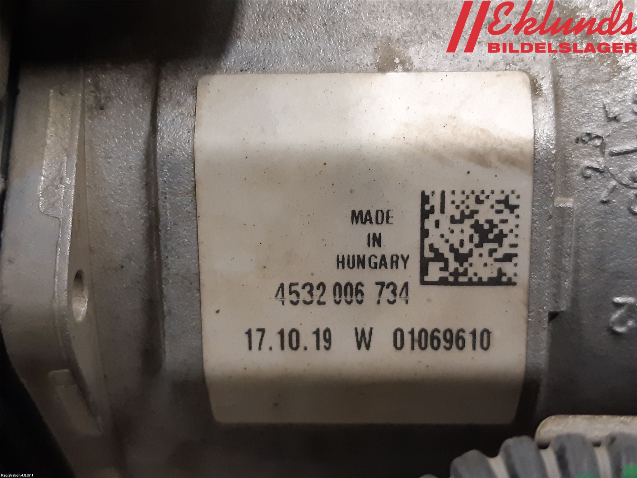 Volvo V60 19- Styrväxel Servo -Snäcka