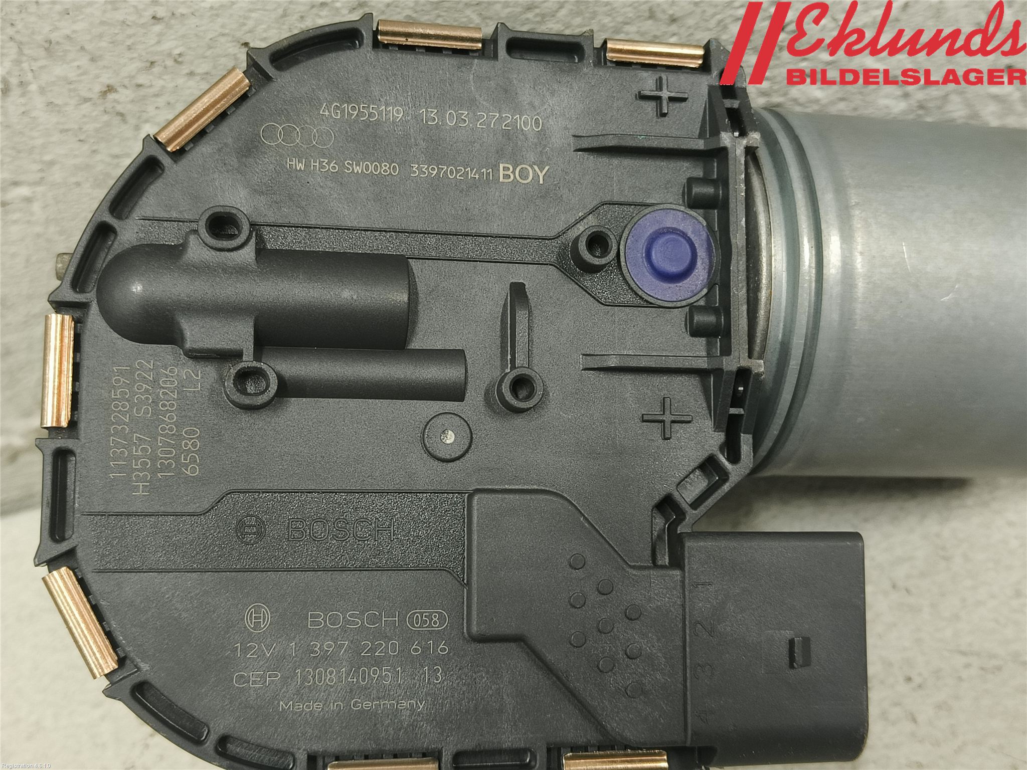 Audi A6/S6 4G 11-18 Torkarmotor Vindruta