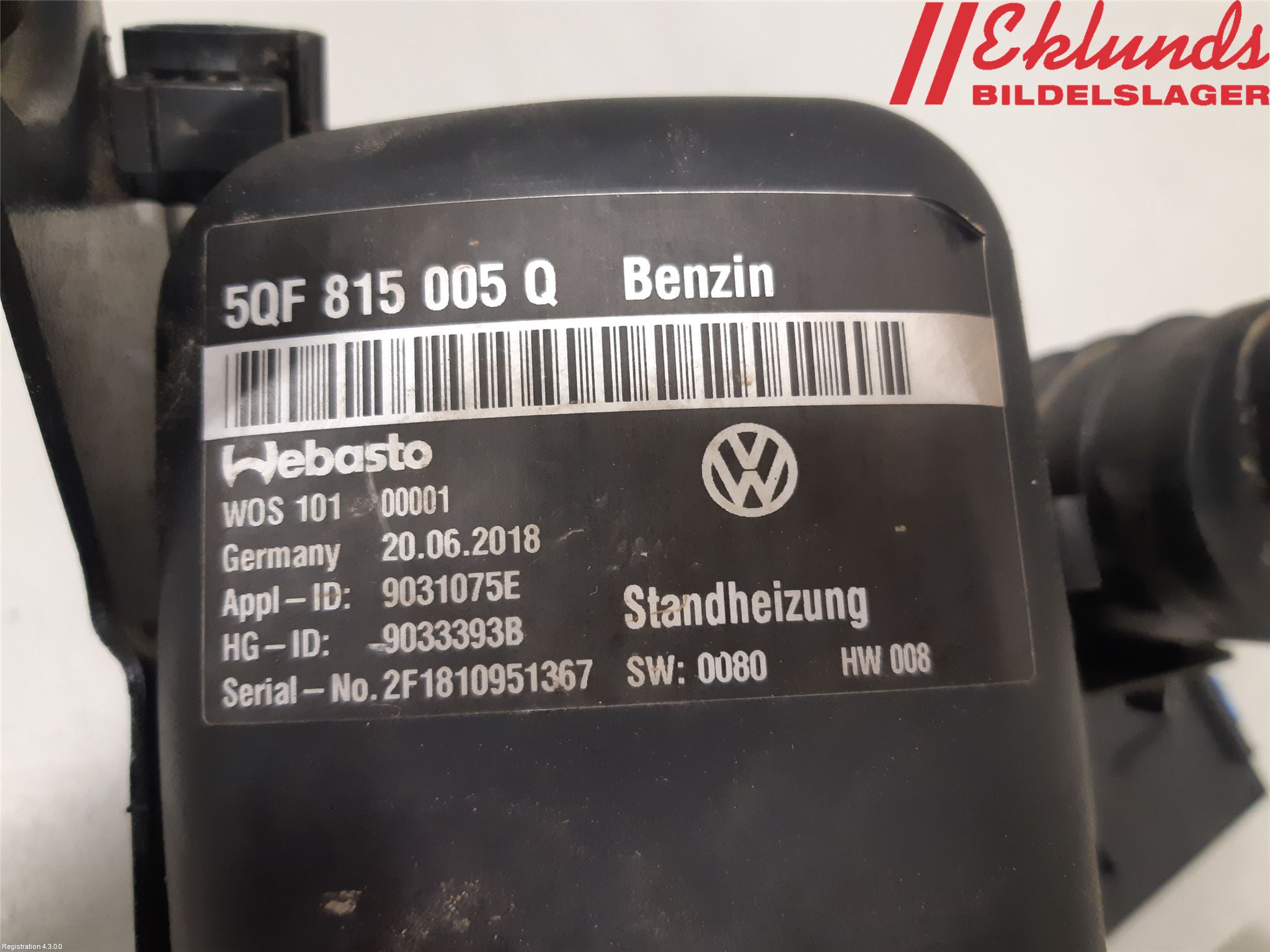 Volkswagen VW TIGUAN 16-24 Bensinvärmare