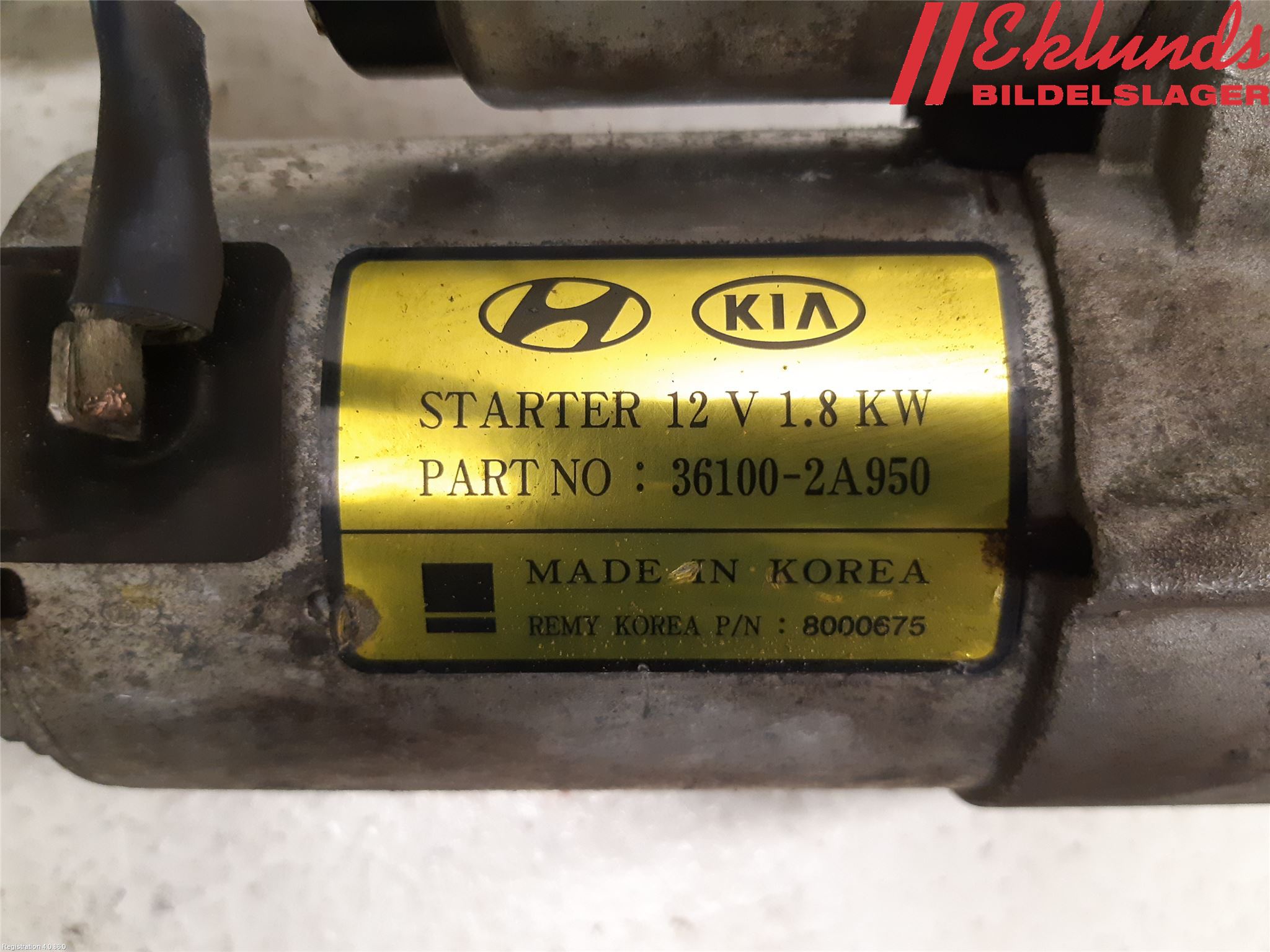 Kia OPTIMA 16-20 Startmotor Diesel