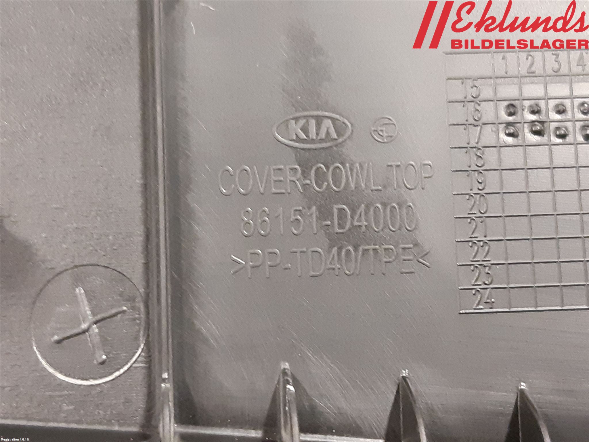 Kia OPTIMA 16-20 Torpedplåt-Torpedplast