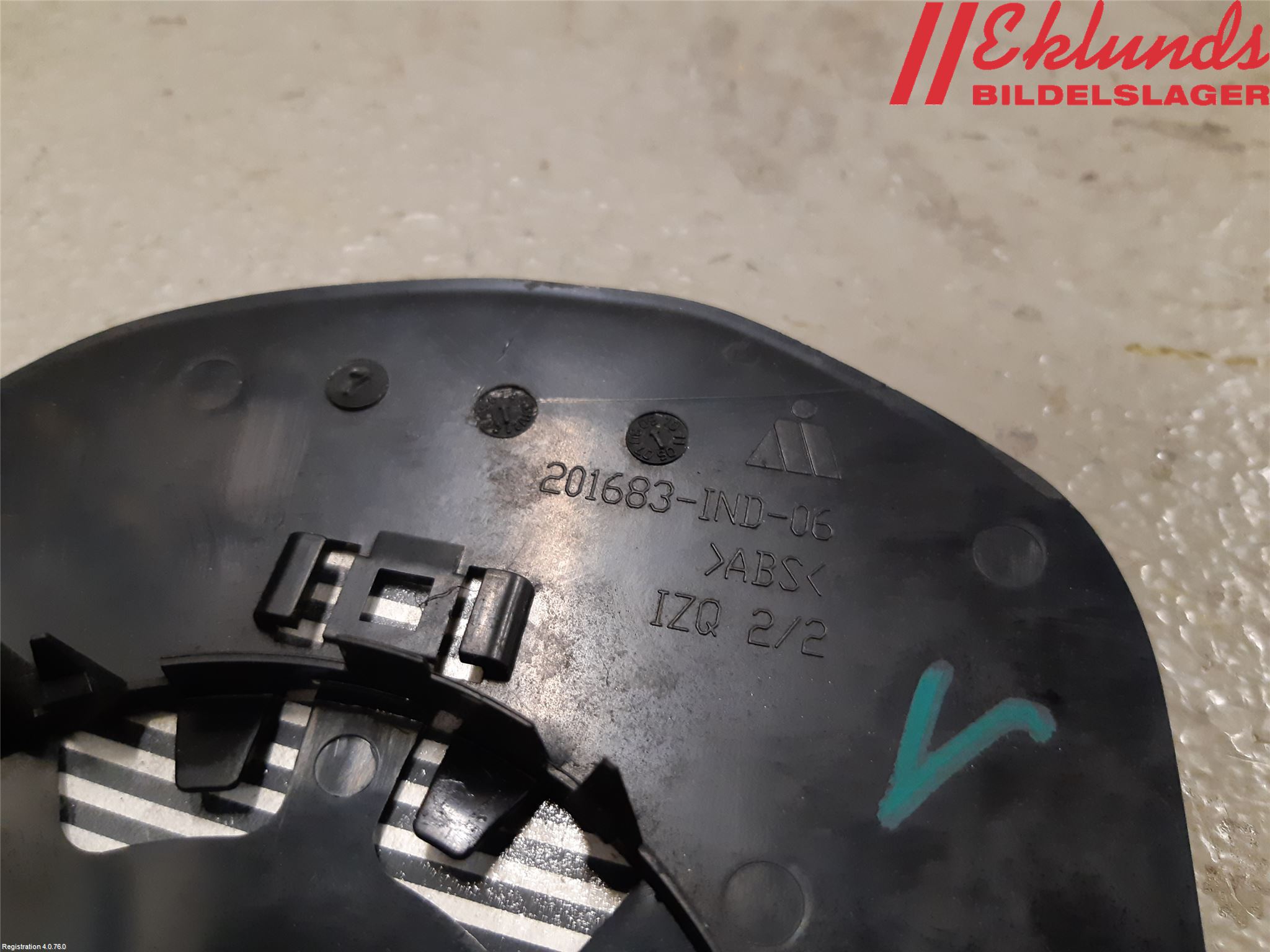 Citroen C4 GRAND PICASSO 07-13 Spegelglas Vä