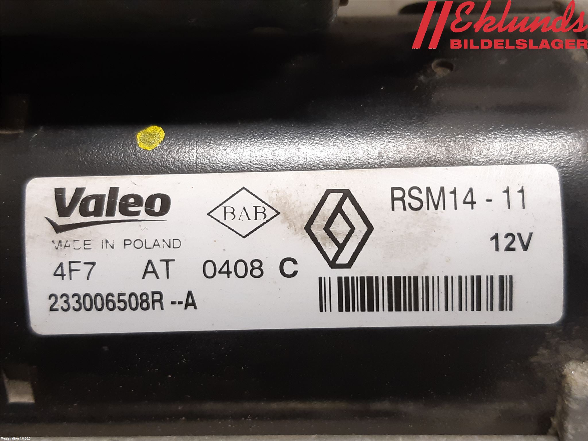 Renault KANGOO II 15-21 Startmotor Diesel