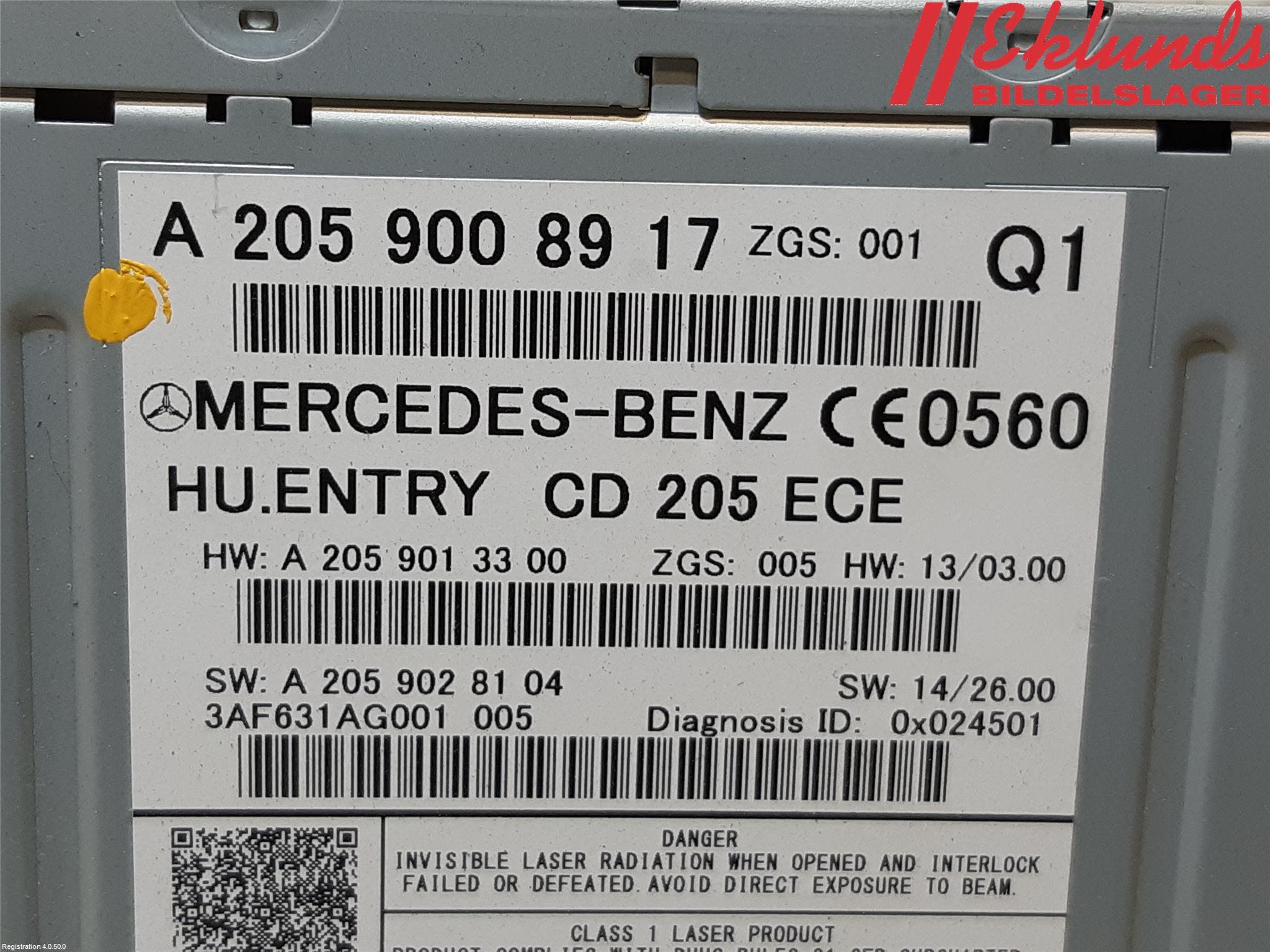 Mercedes-Benz MB C-KLASS (W205) 14-21 Cd Radio - Multimediapanel