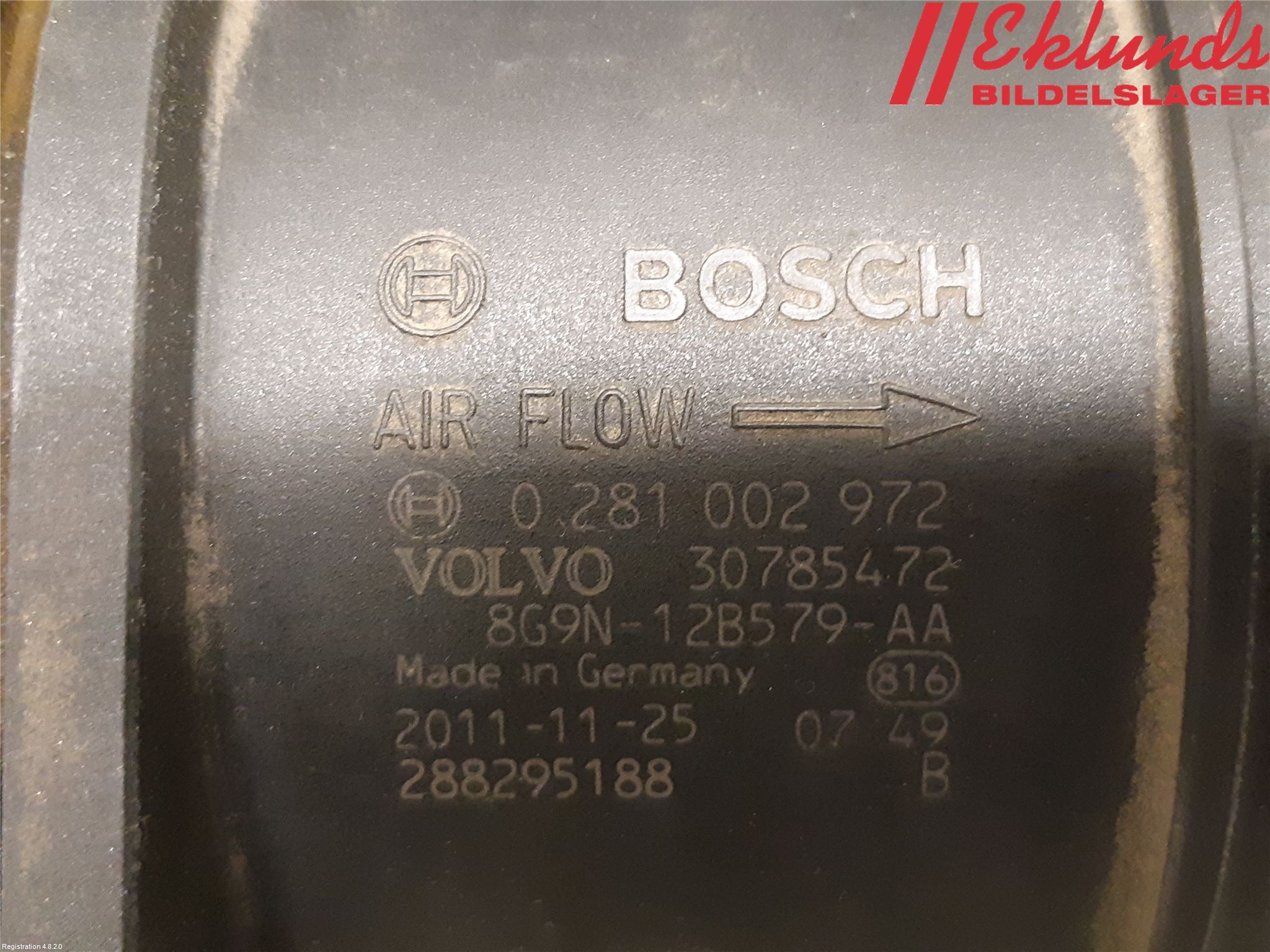 Volvo XC70 08-13 Injluftmassamätare