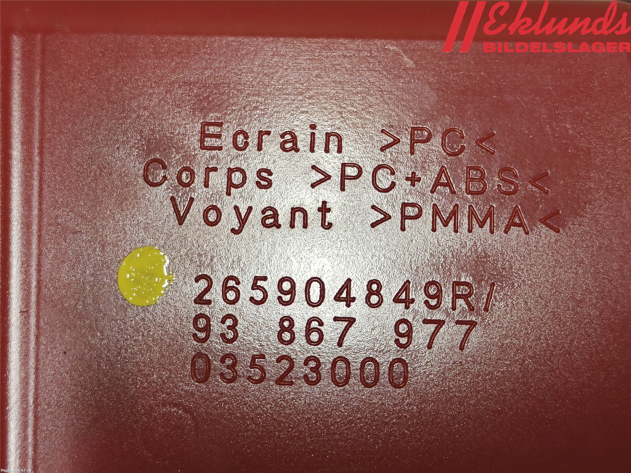 Renault TRAFIC/E-TECH 15- Bromsljus Bakruta