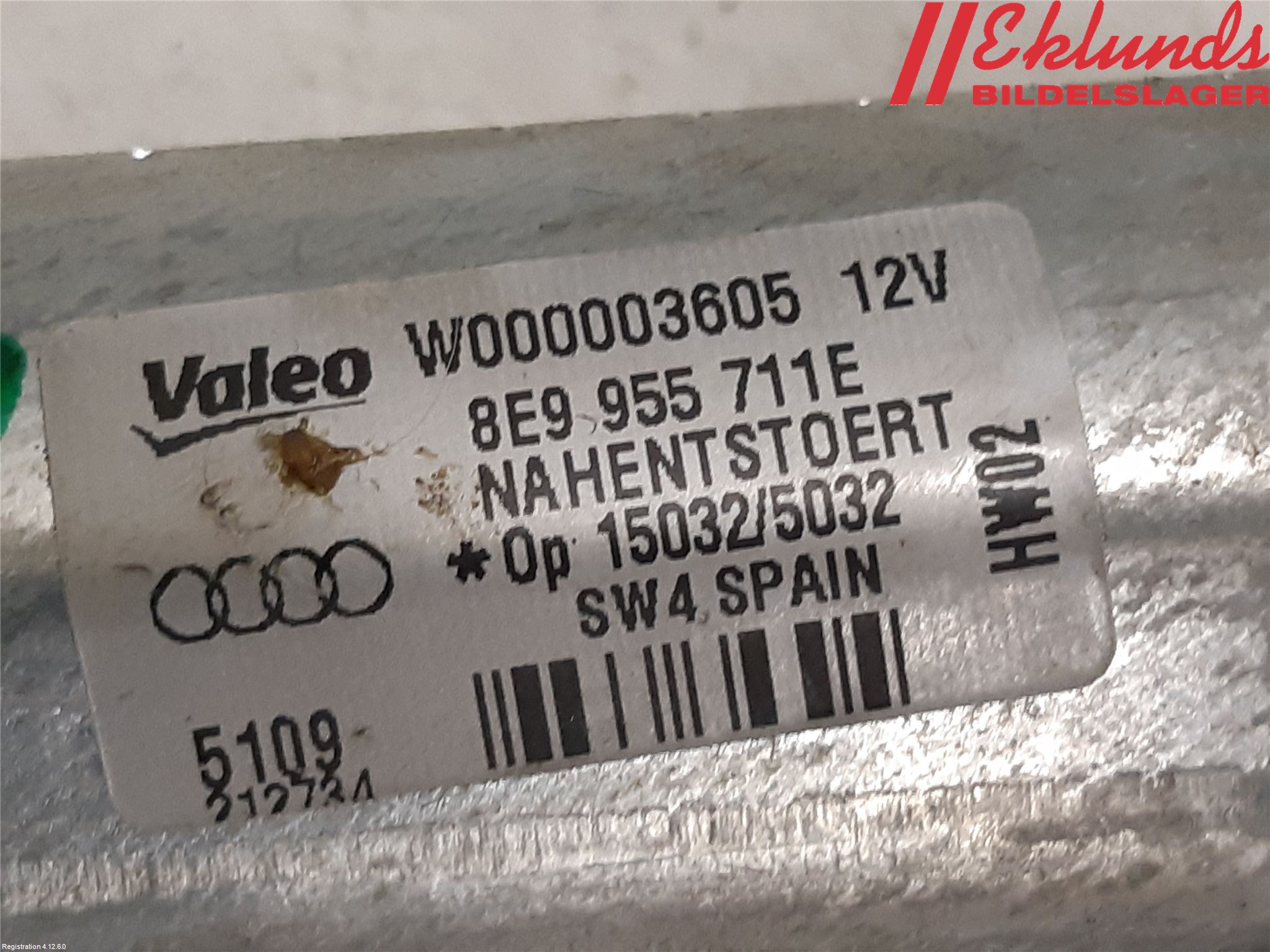 Audi A3/S3 05-13 Torkarmotor Baklucka
