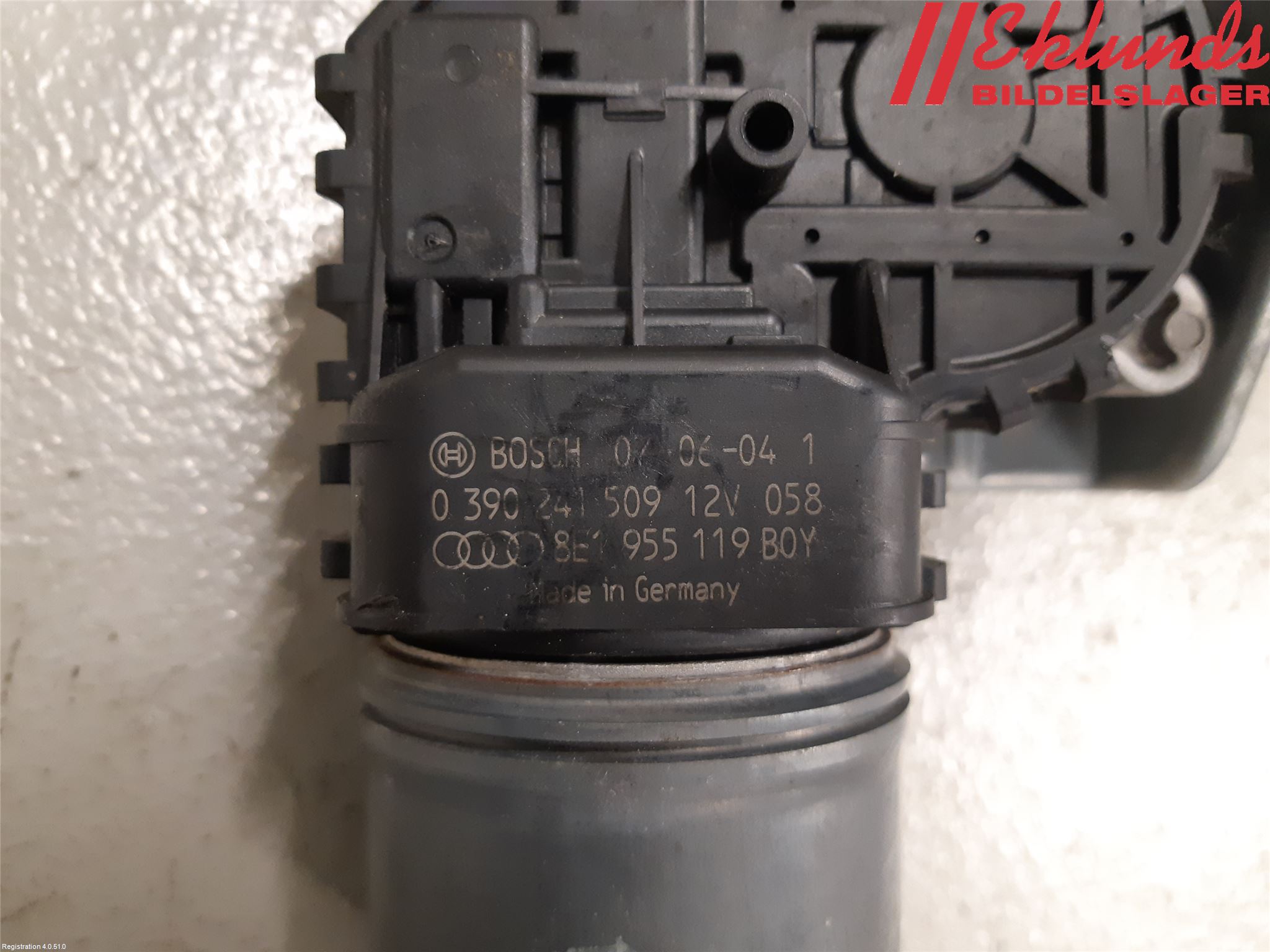 Audi A4/S4 05-07 Torkarmotor Vindruta