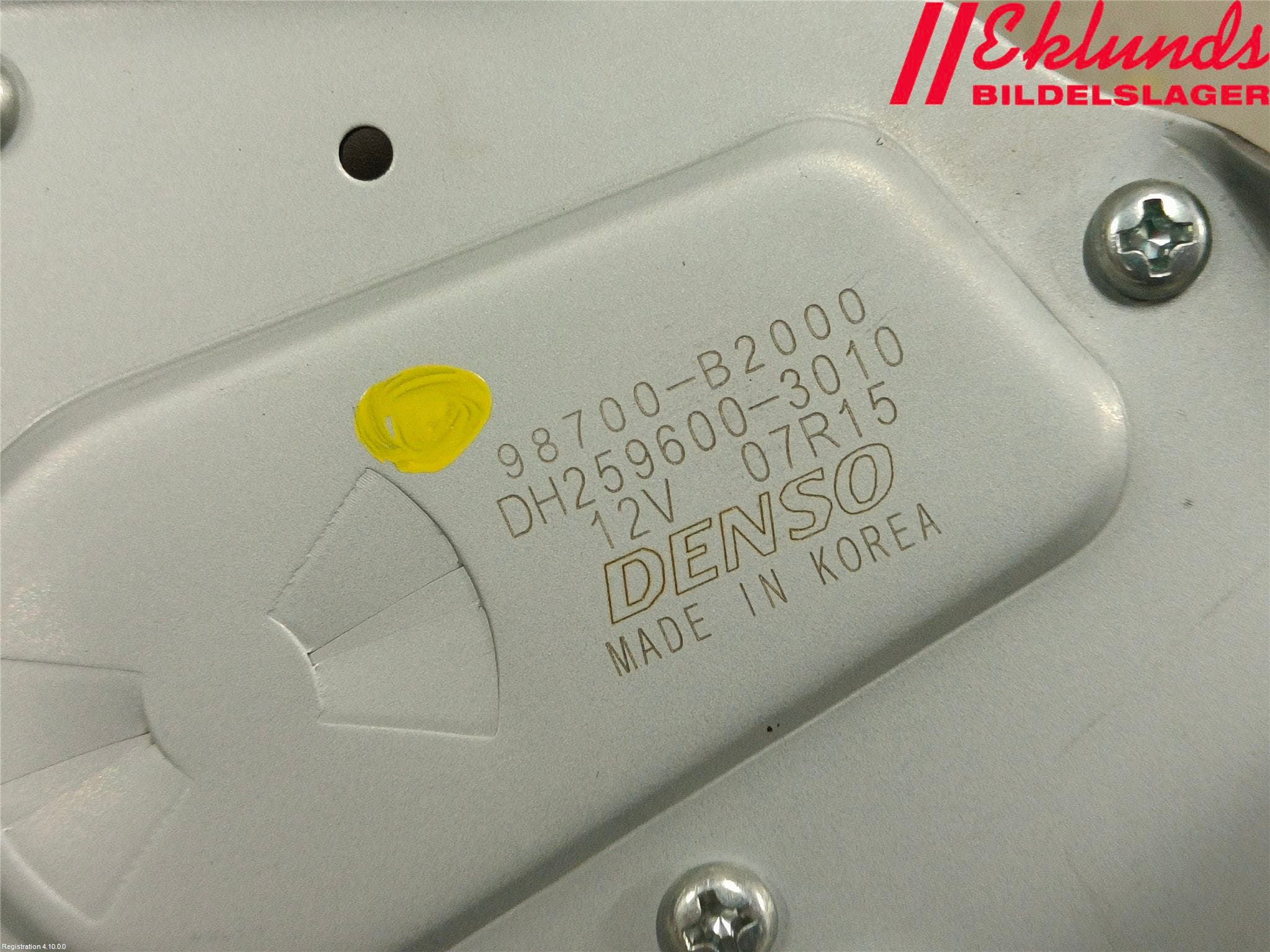 Kia SOUL 09- Torkarmotor Baklucka