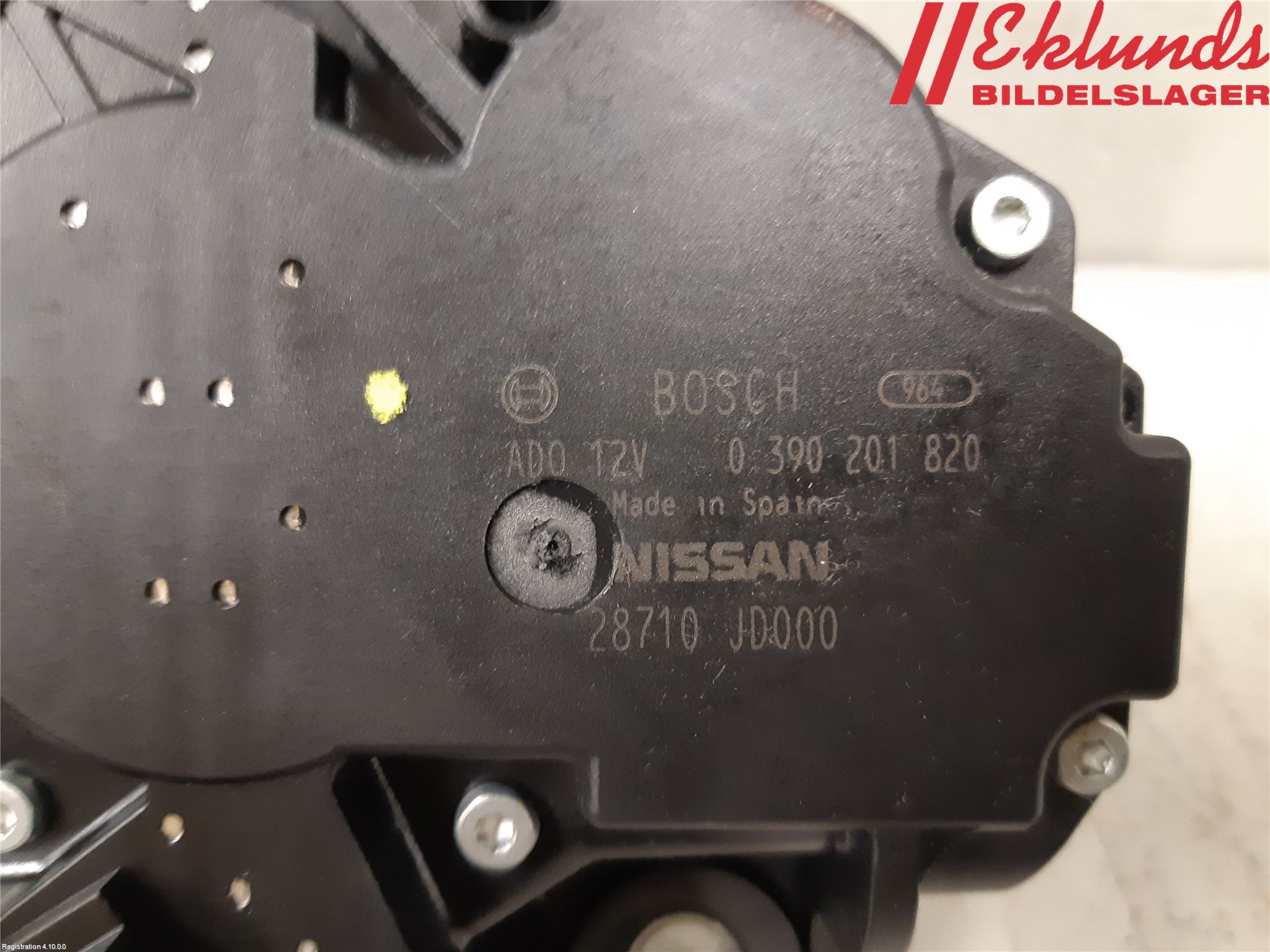 Nissan QASHQAI 10-14 Torkarmotor Baklucka