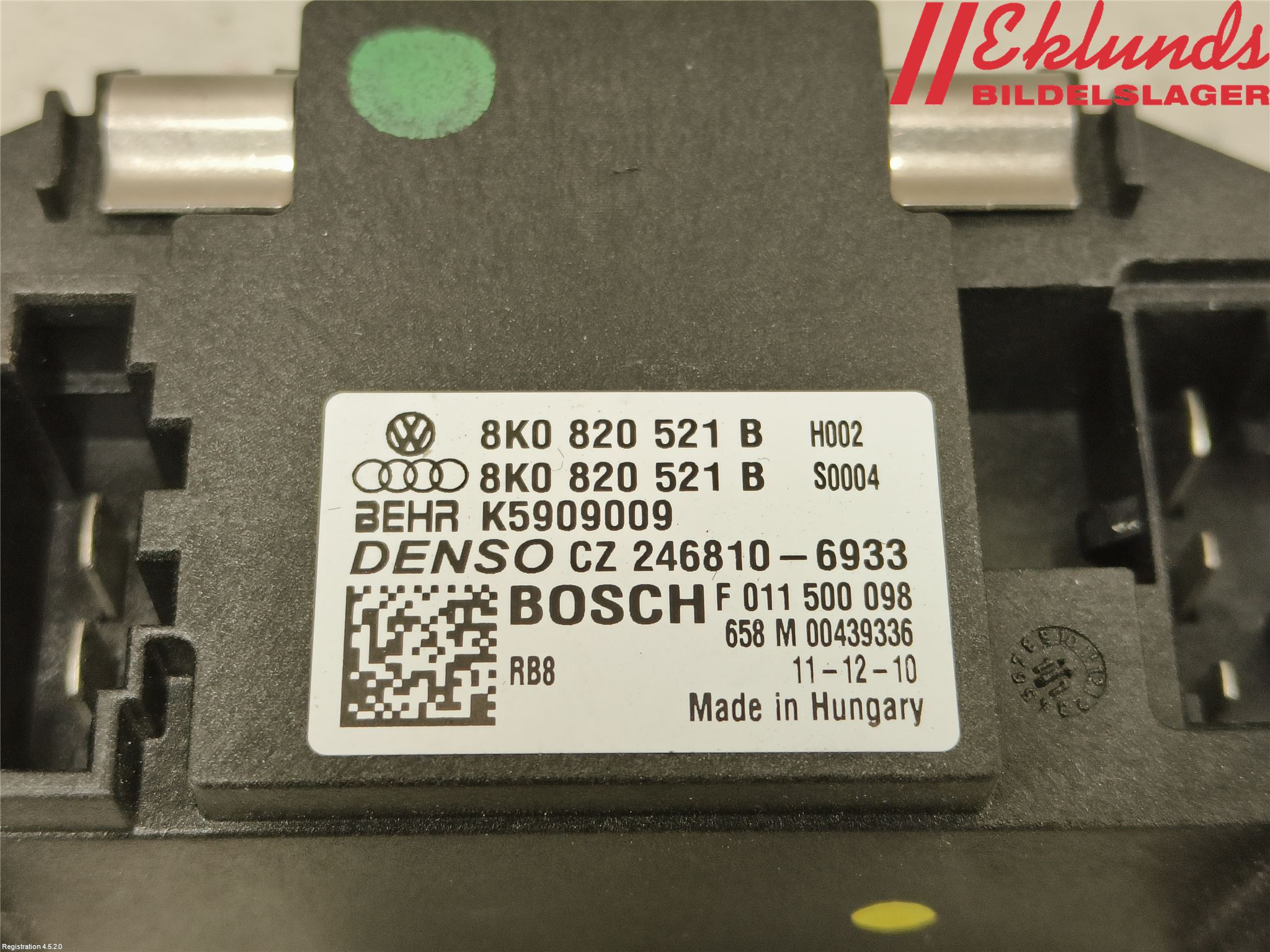 Audi A4/S4 08-11 Värmefläktsmotstånd