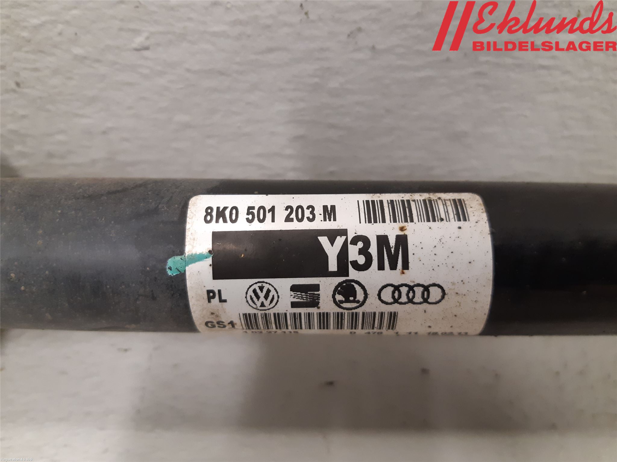 Audi A4 ALLROAD 09-16 Drivaxel Bak Vänster