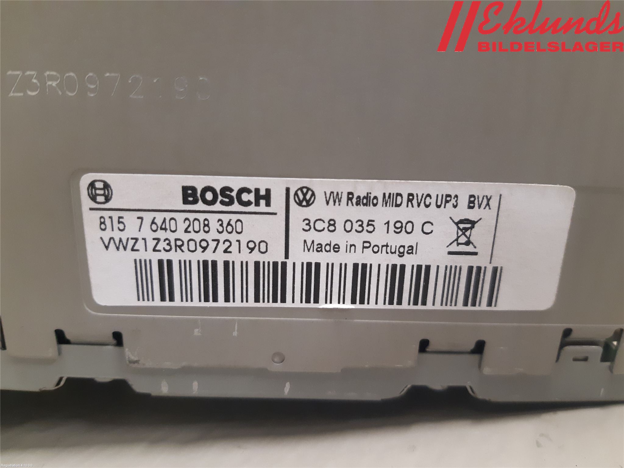 Volkswagen VW TOURAN 10-15 Cd Radio - Multimediapanel