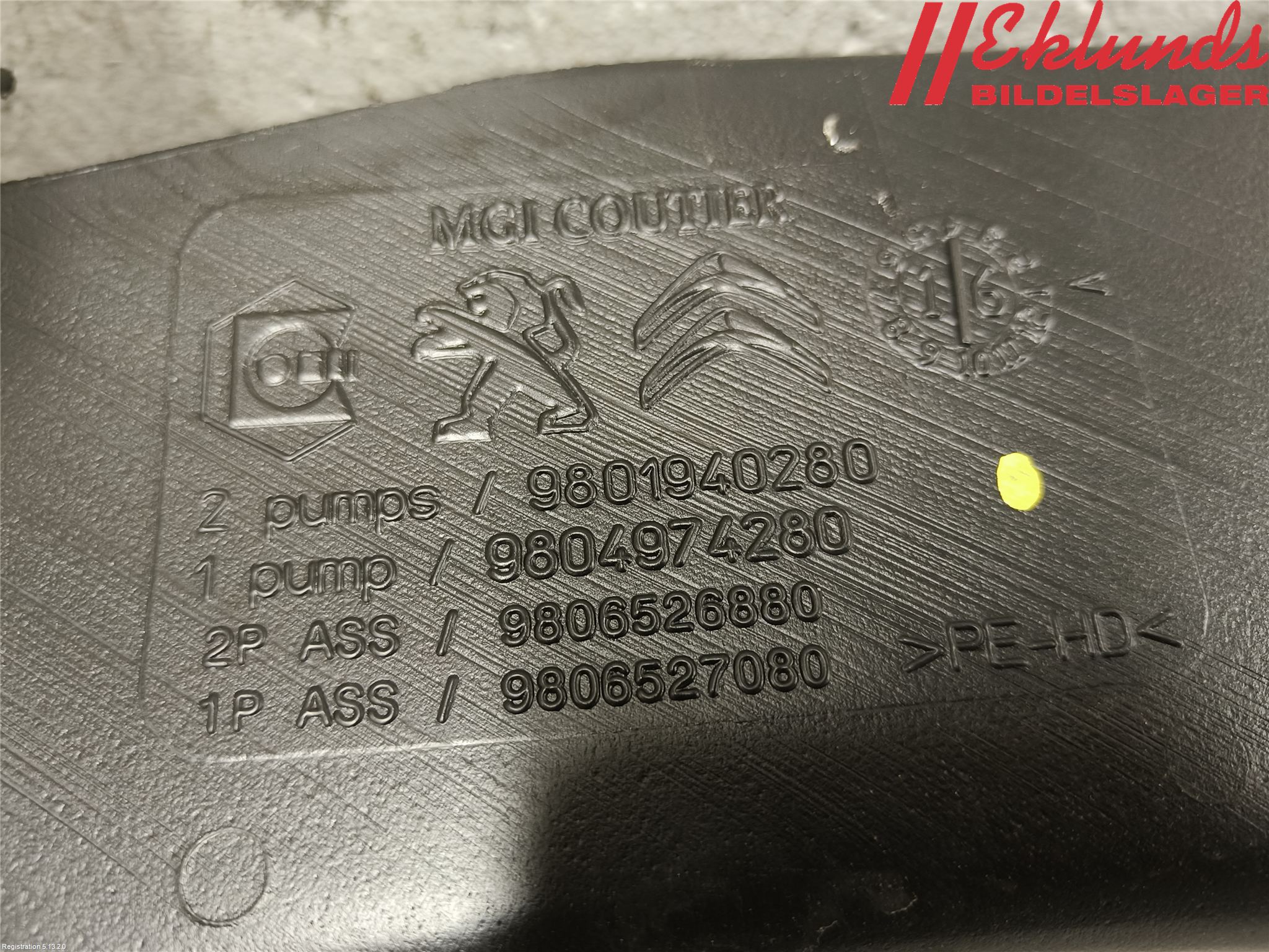Peugeot 308 14-21 Spolartank Vindruta