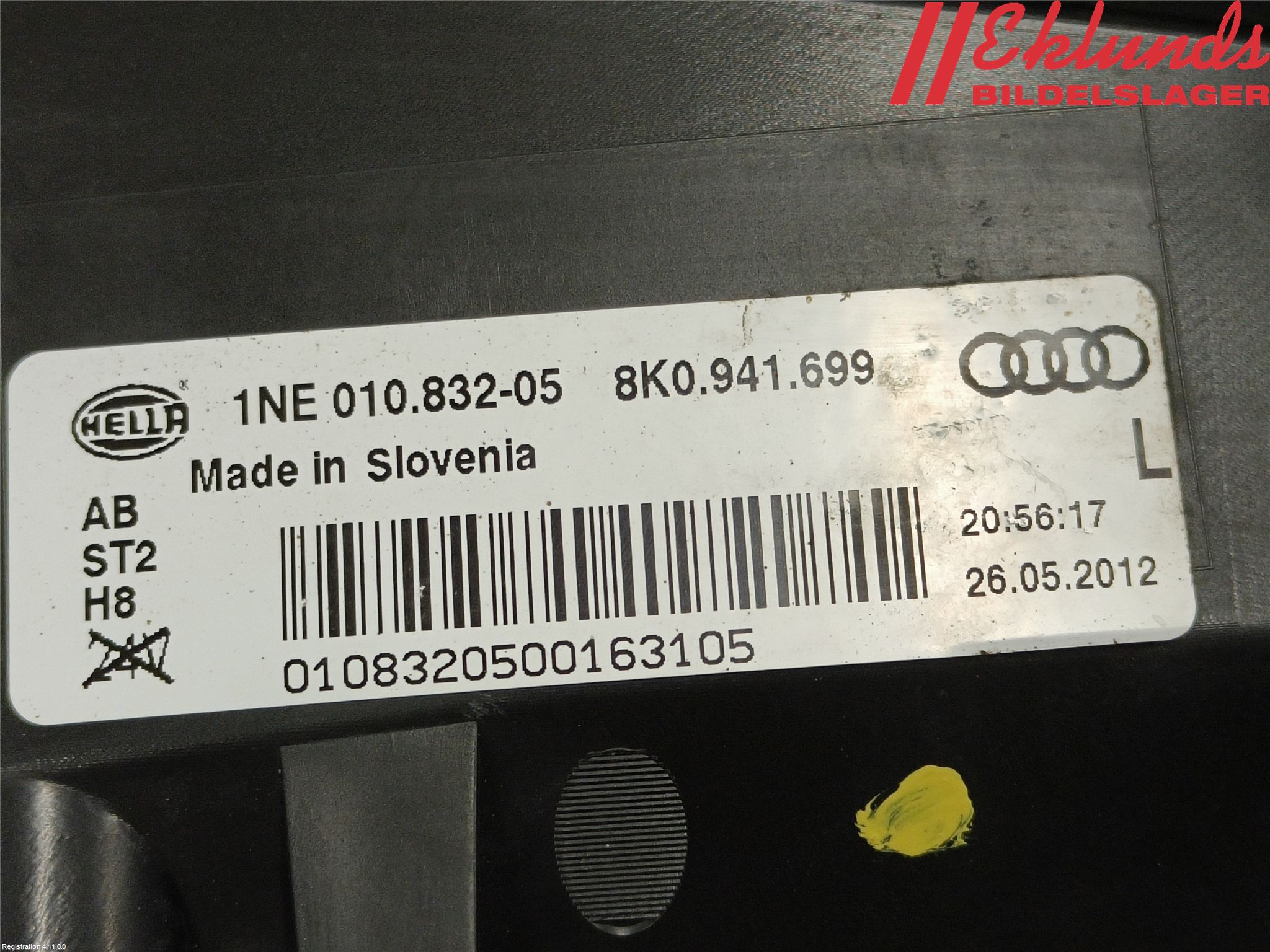 Audi A4 12-15 Dimljus-Varselljus Fram