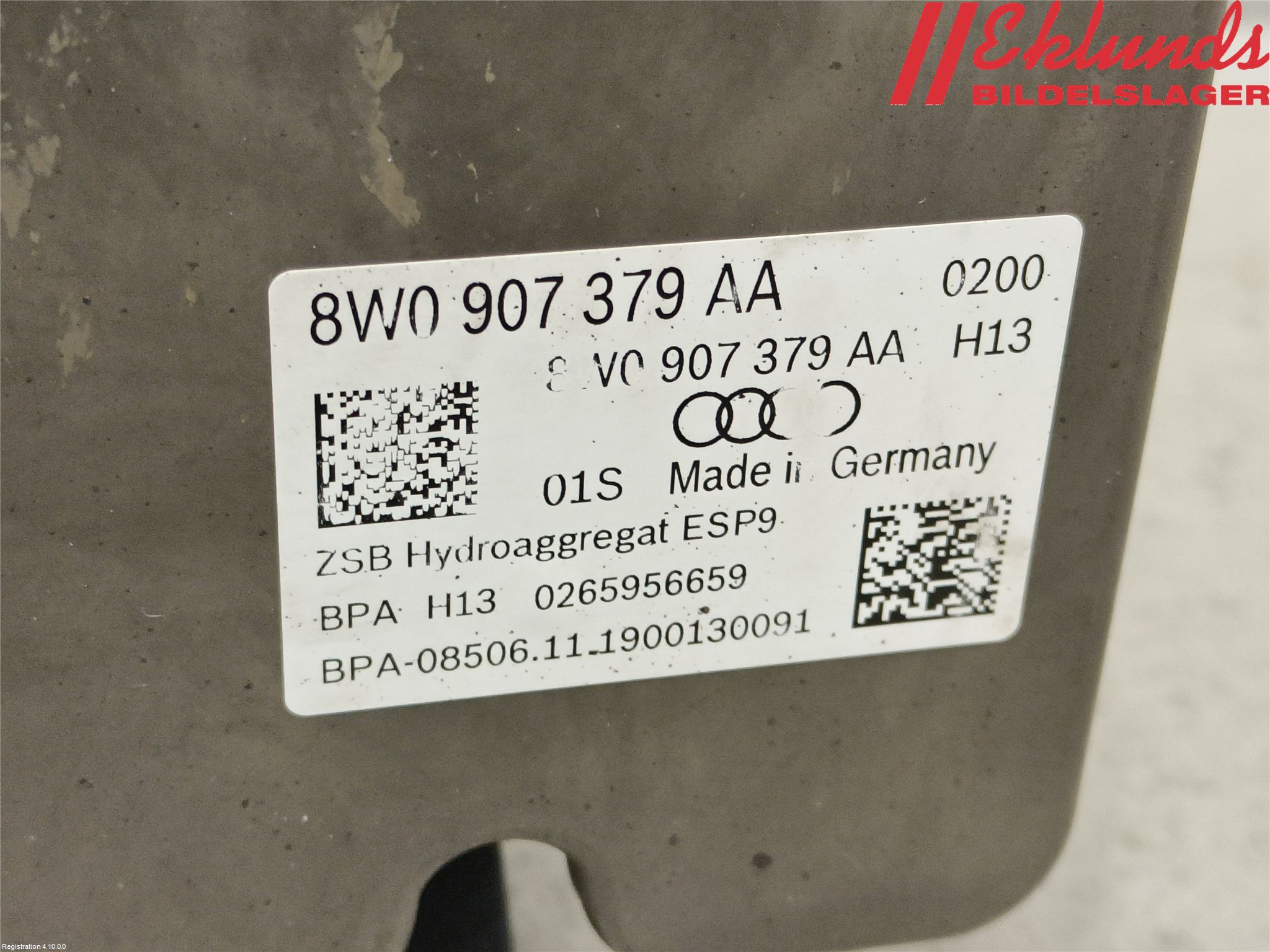 Audi A4/S4 B9 20- Abs Hydraulaggregat