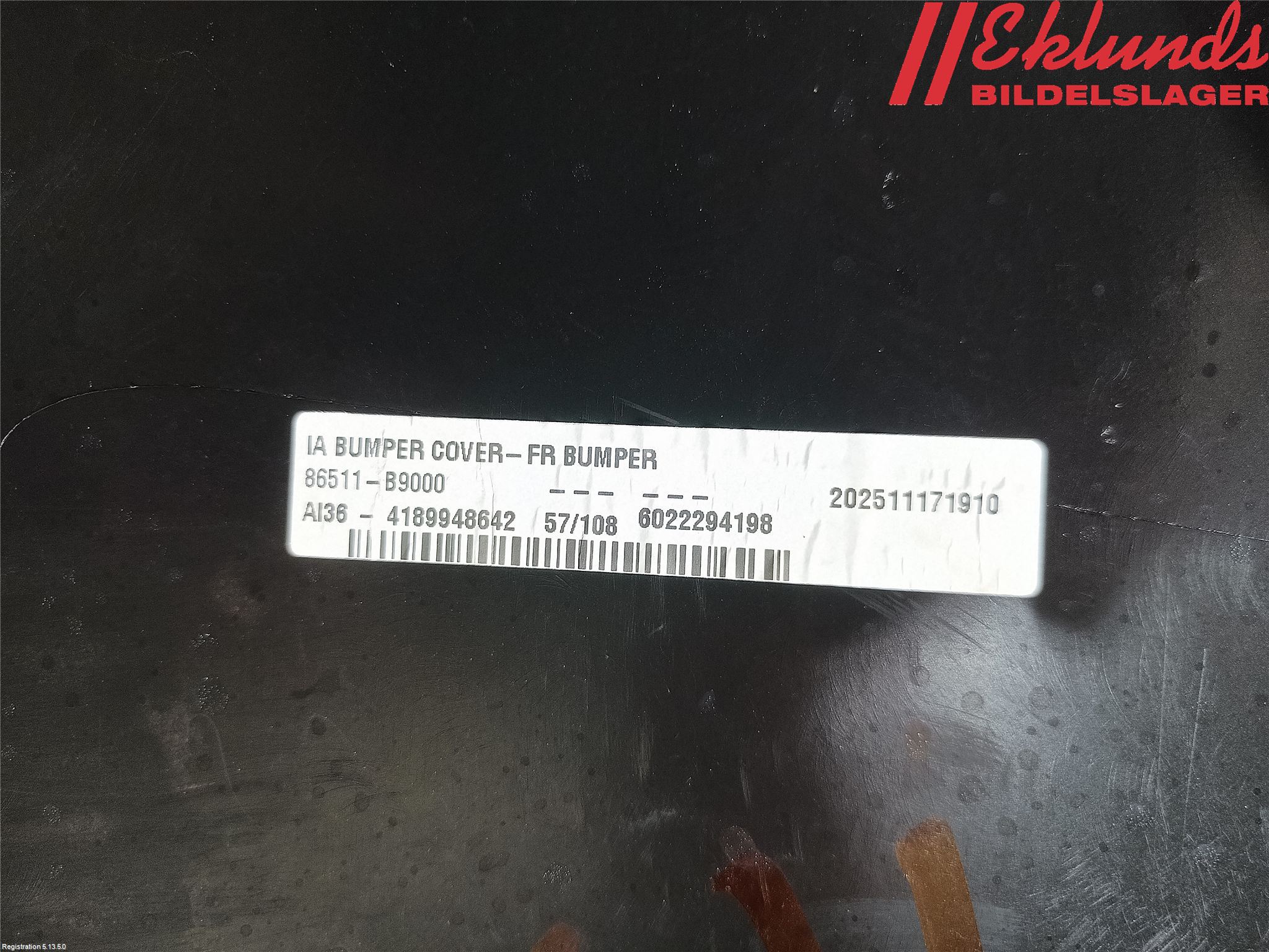 Hyundai i10 BA 14-16 Stötfångarbeklädnad Fram