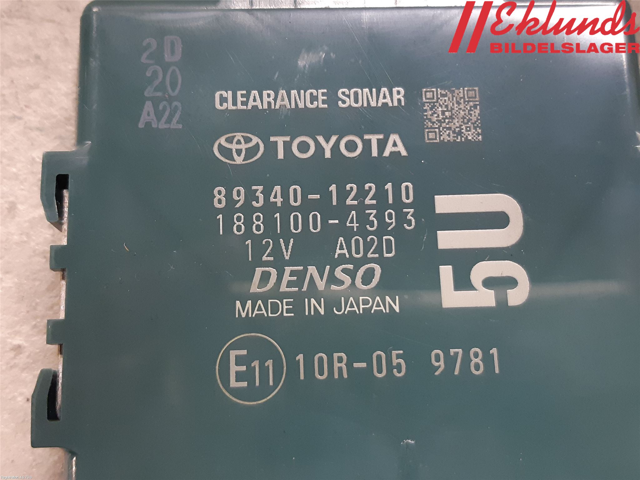 Toyota COROLLA 19- Styrenhet Parkeringshjälp