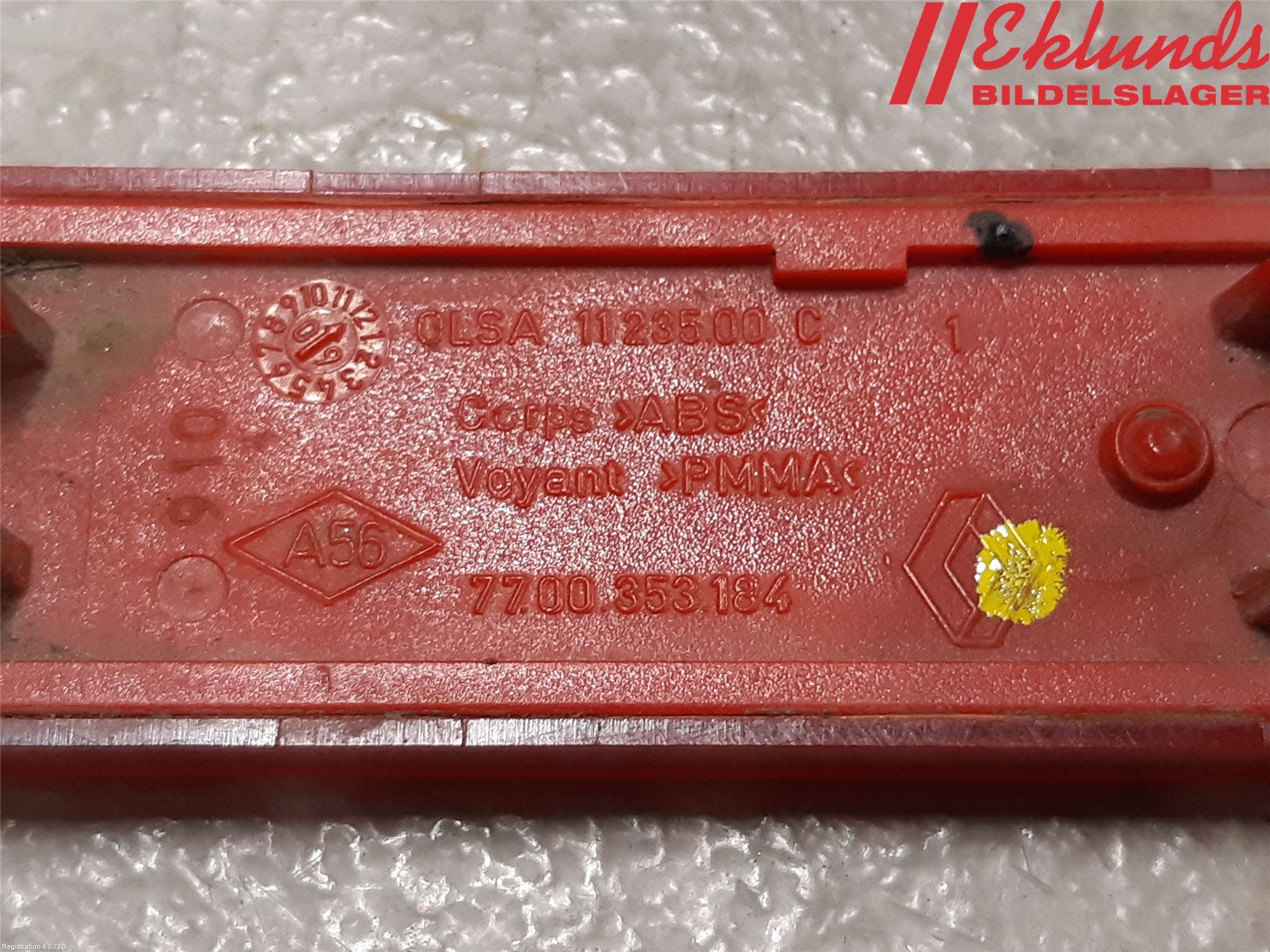 Opel VIVARO 01-14 Dimljus/Reflex Bak