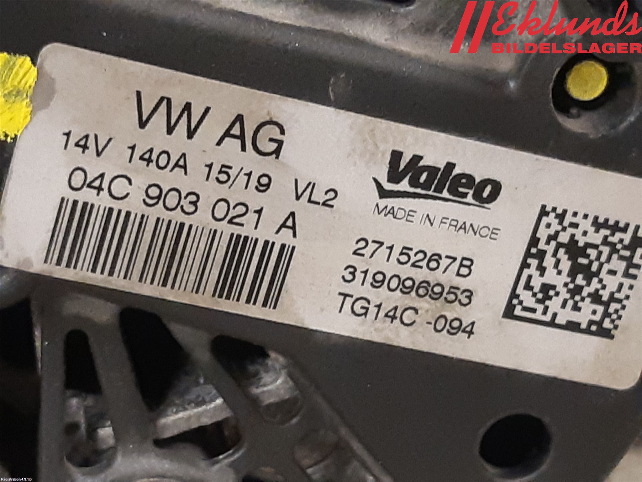 Volkswagen VW GOLF / E-GOLF VII 13-20 Generator