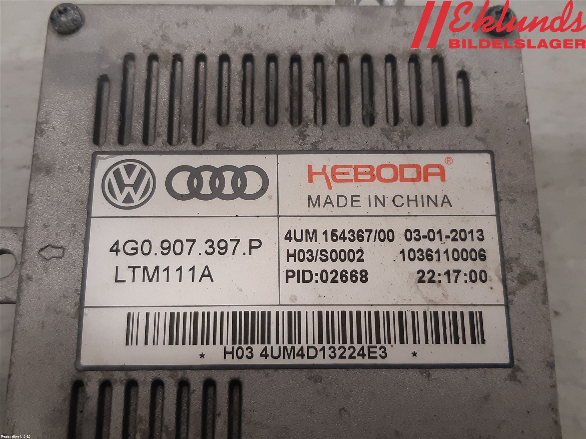 Audi A3/S3 8V 13-20 Styrenhet Strålkastare