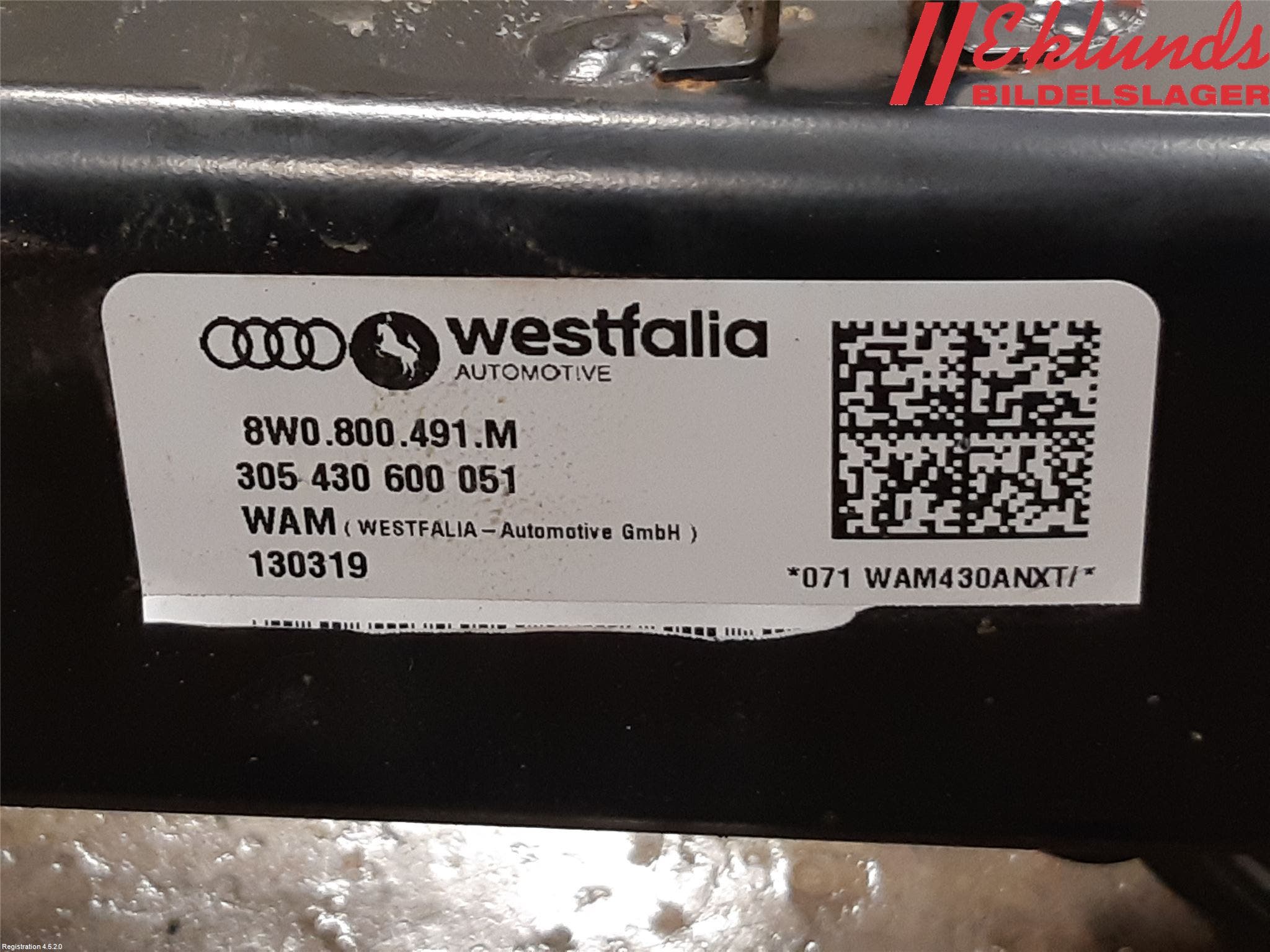 Audi A4/S4 B9 16-19 Dragkrok