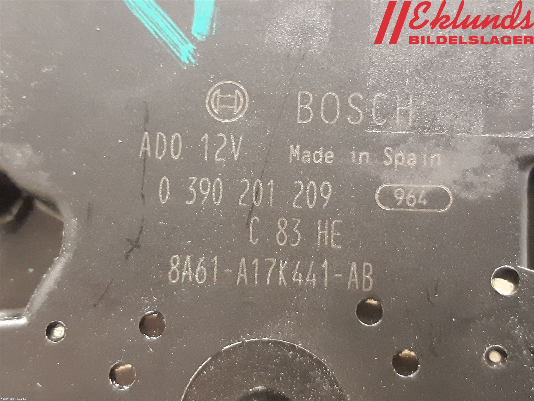 Ford FIESTA 09-12 Torkarmotor Baklucka