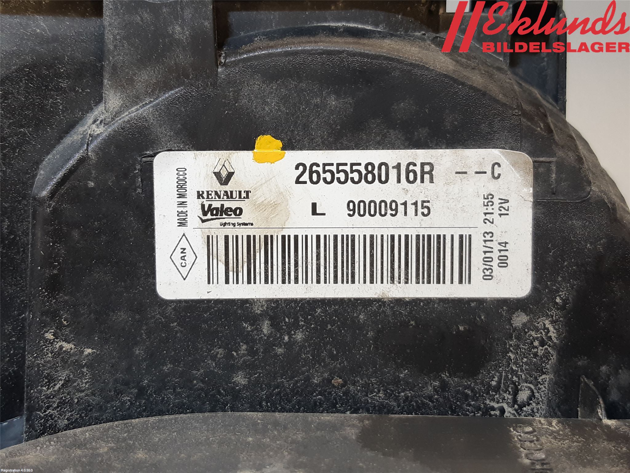 Dacia LODGY 12-18 Bakljus Vänster