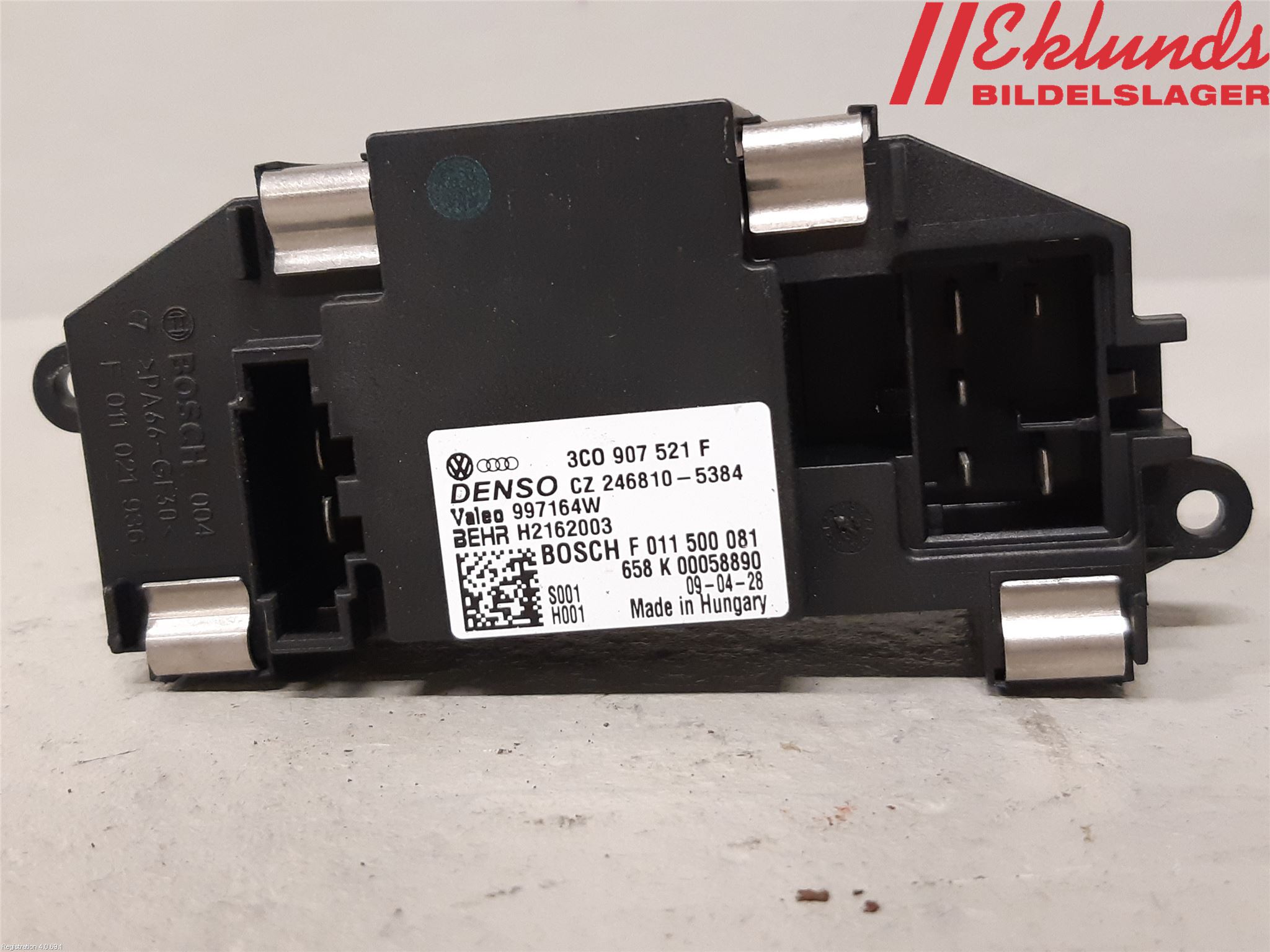 Volkswagen VW GOLF PLUS/CROSS GOLF 04-14 Värmefläktsmotstånd