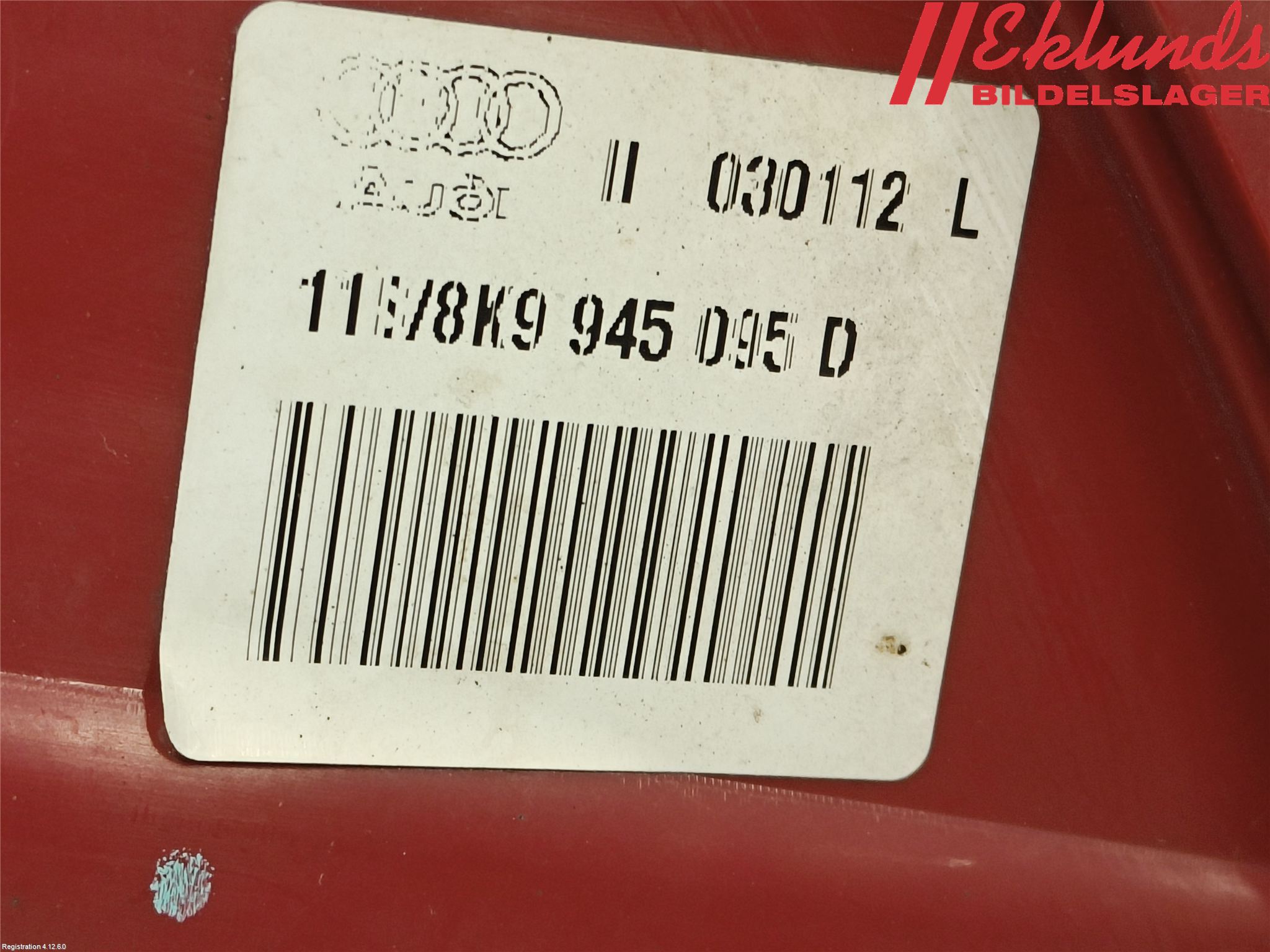 Audi A4/S4 08-11 Bakljus Vänster