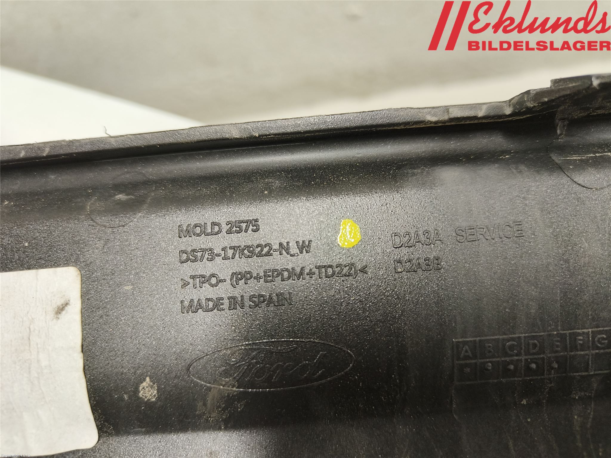 Ford MONDEO 15-22 Stötfångardel Bak Mitt