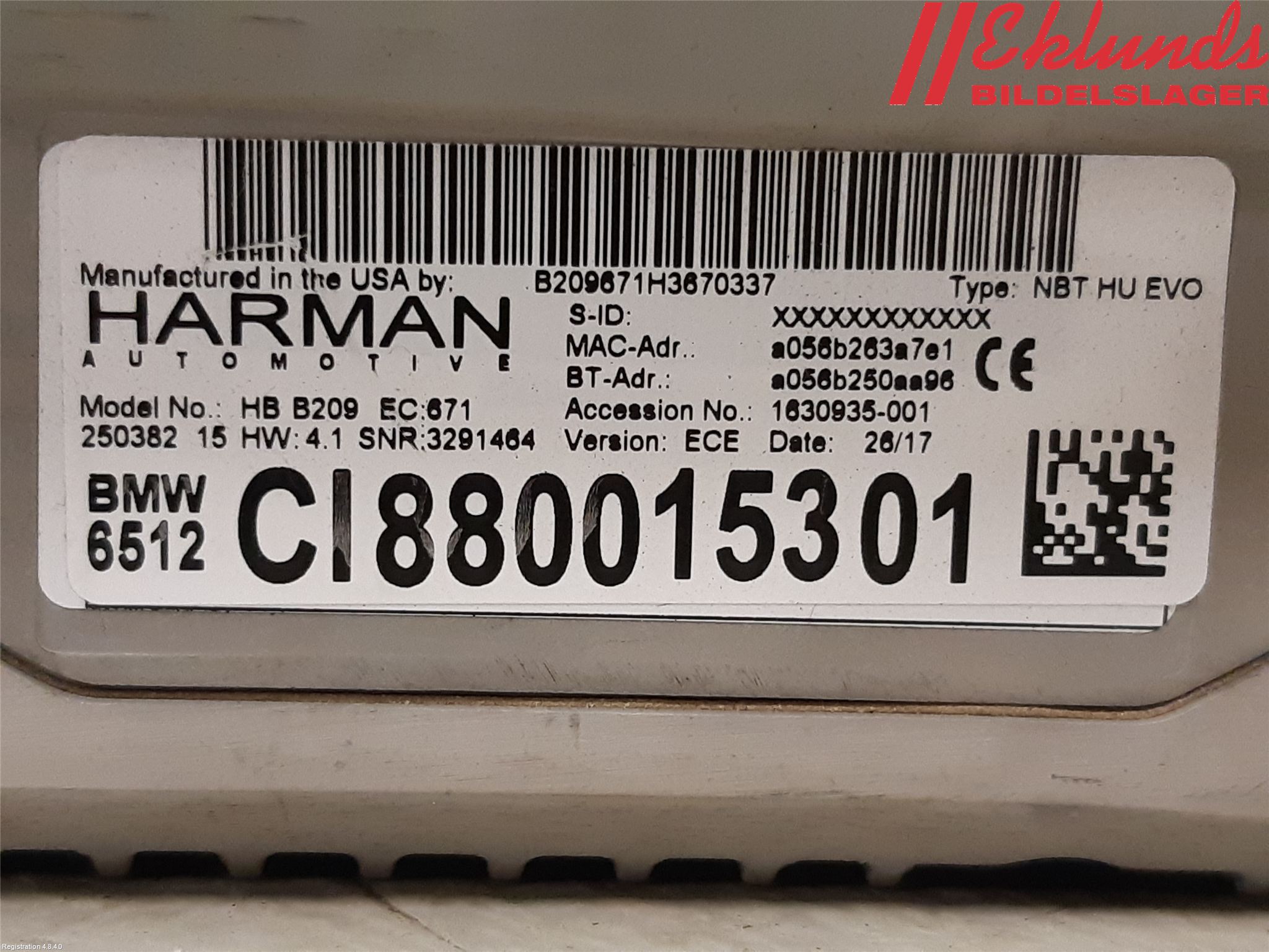 BMW X3 G01 18- Styrenhet Multimedia